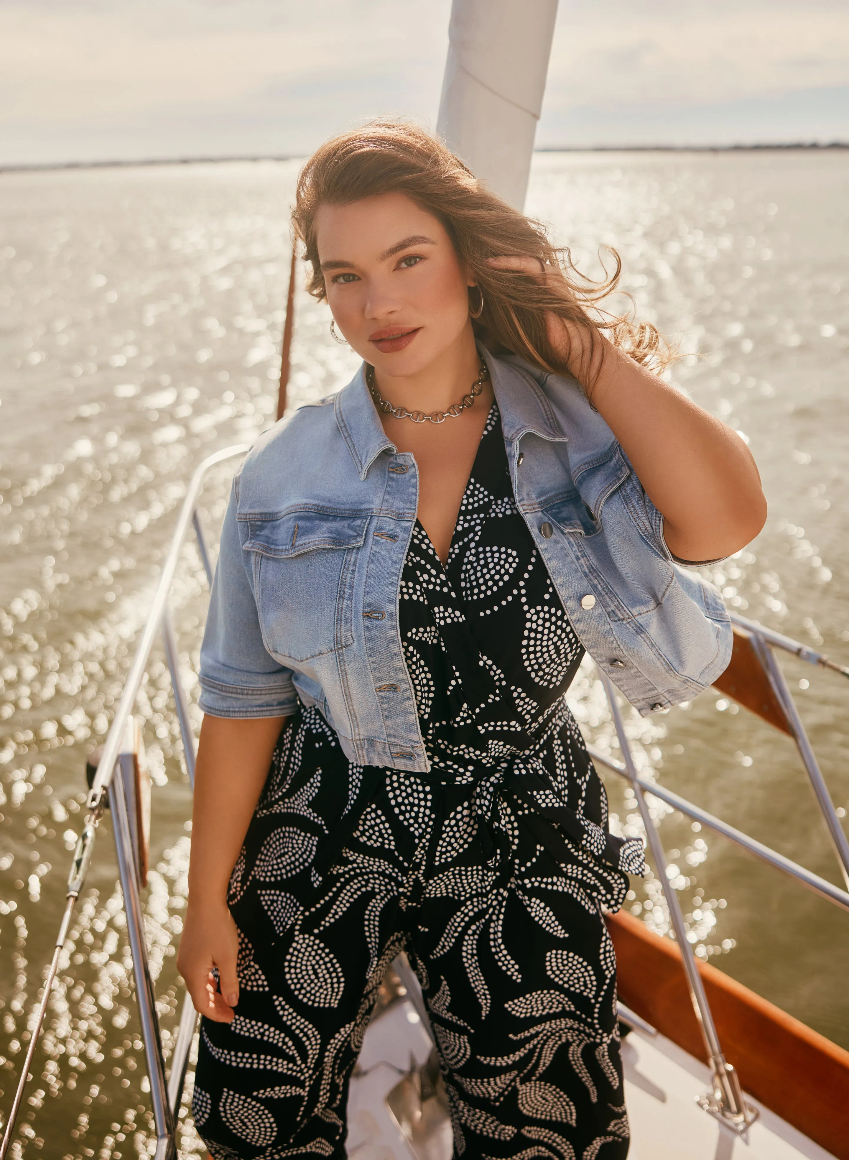 Cropped Denim Jacket sold by Laura product image thumbnail 3