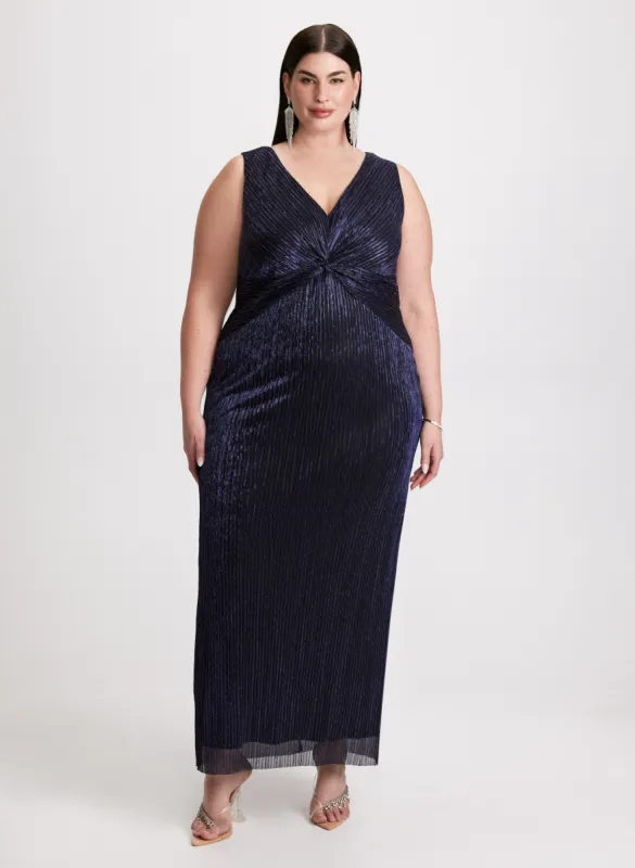 V-Neck Pleated Dress sold by Laura