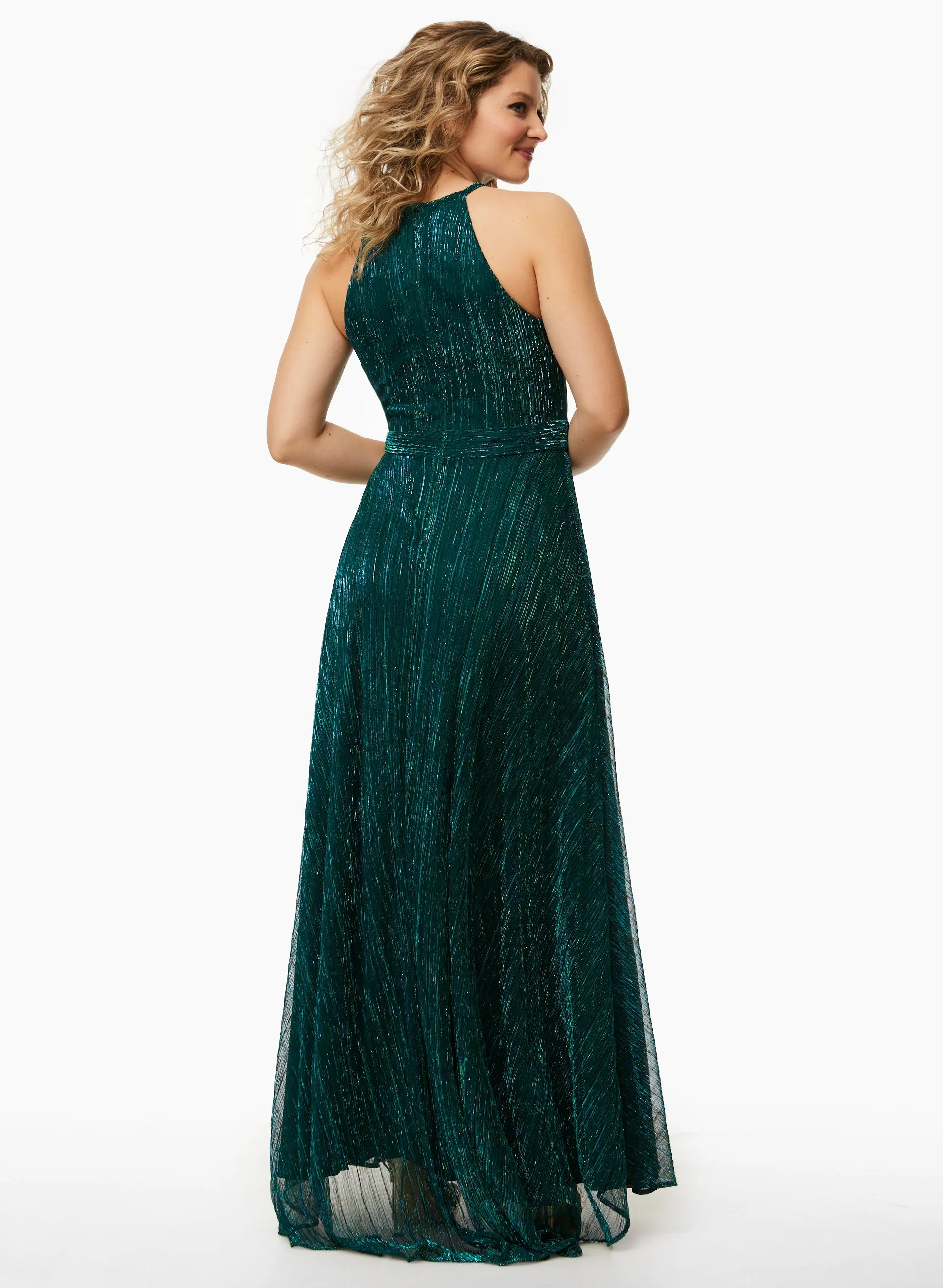 Metallic Halter Neck Dress sold by Laura product image thumbnail 2