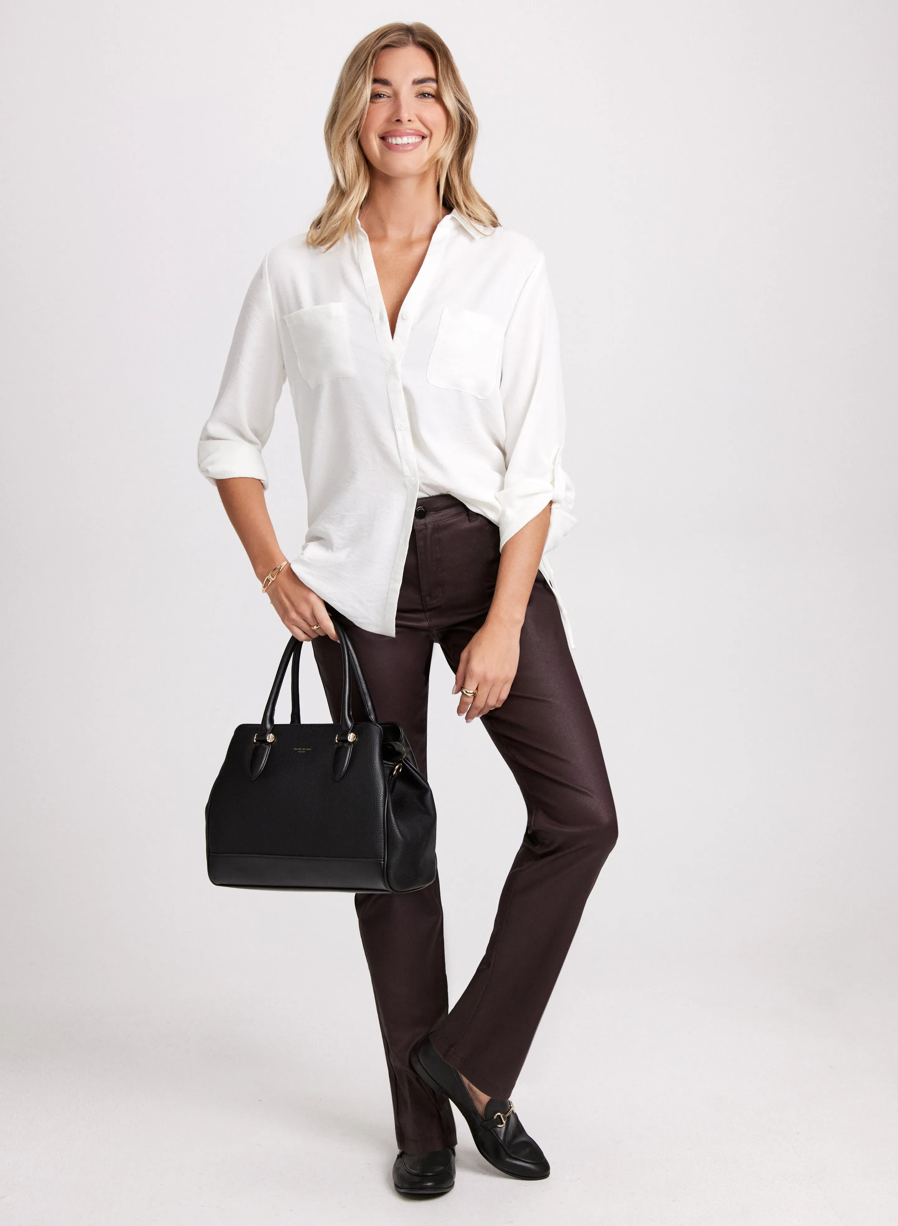 Ruched Button-Down Blouse sold by Laura product image thumbnail 3