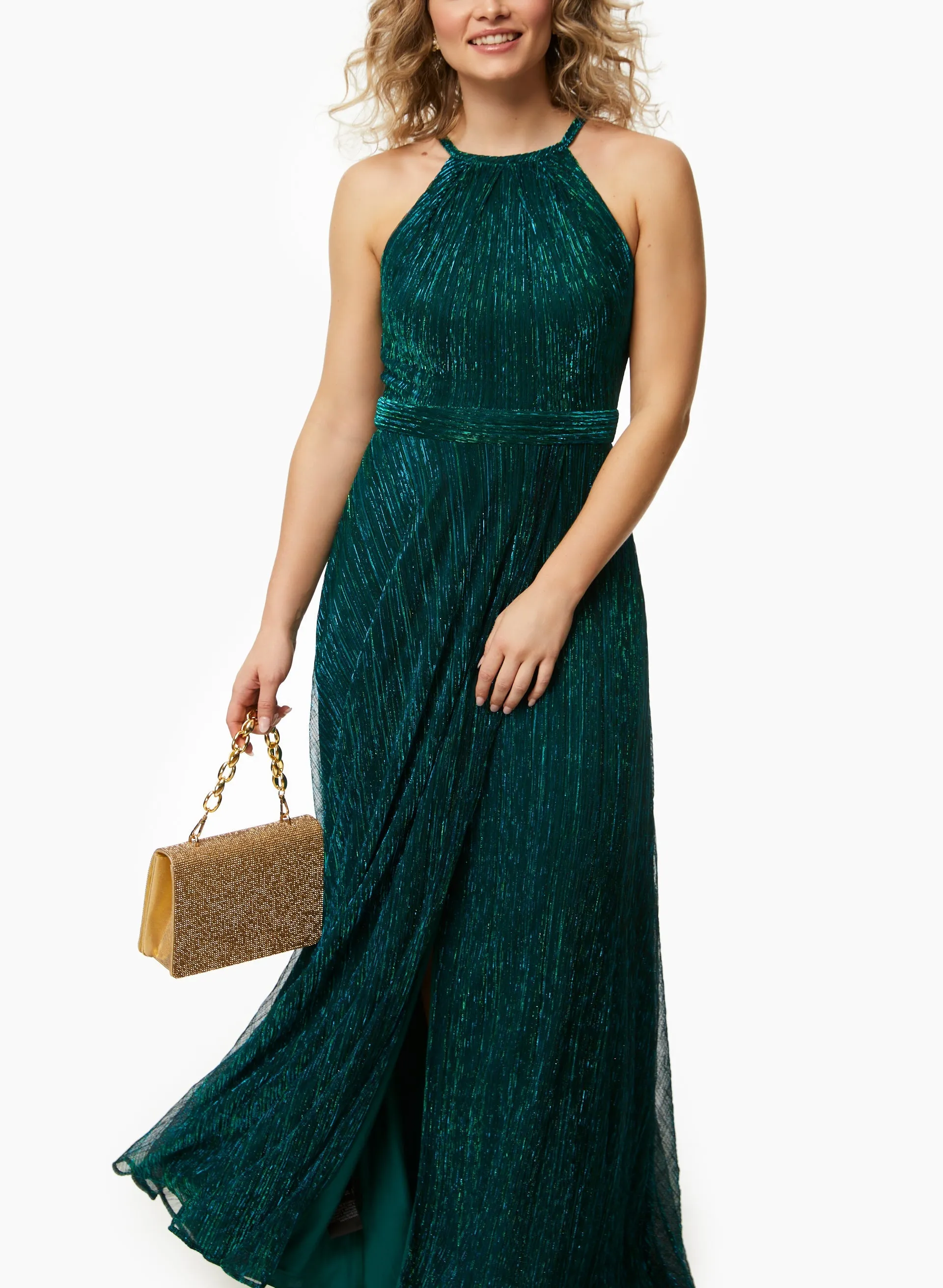 Metallic Halter Neck Dress sold by Laura product image thumbnail 3