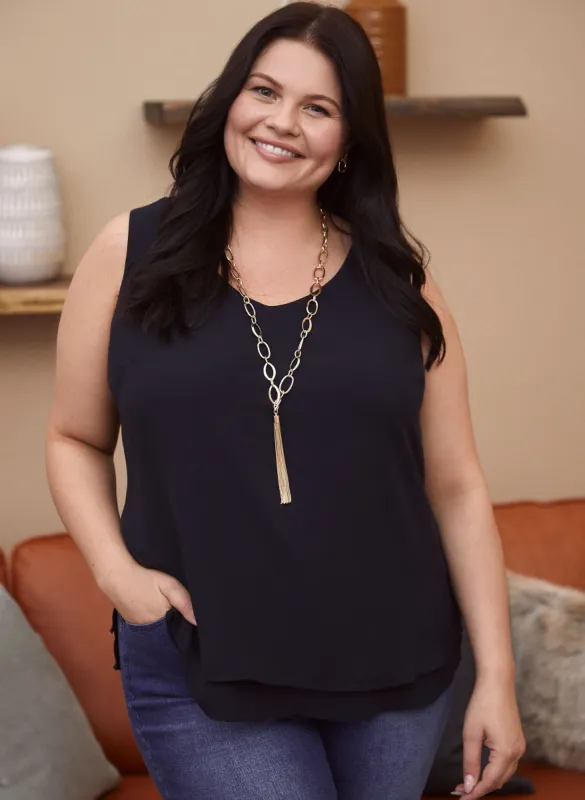 Sleeveless V-Neck Blouse sold by Laura