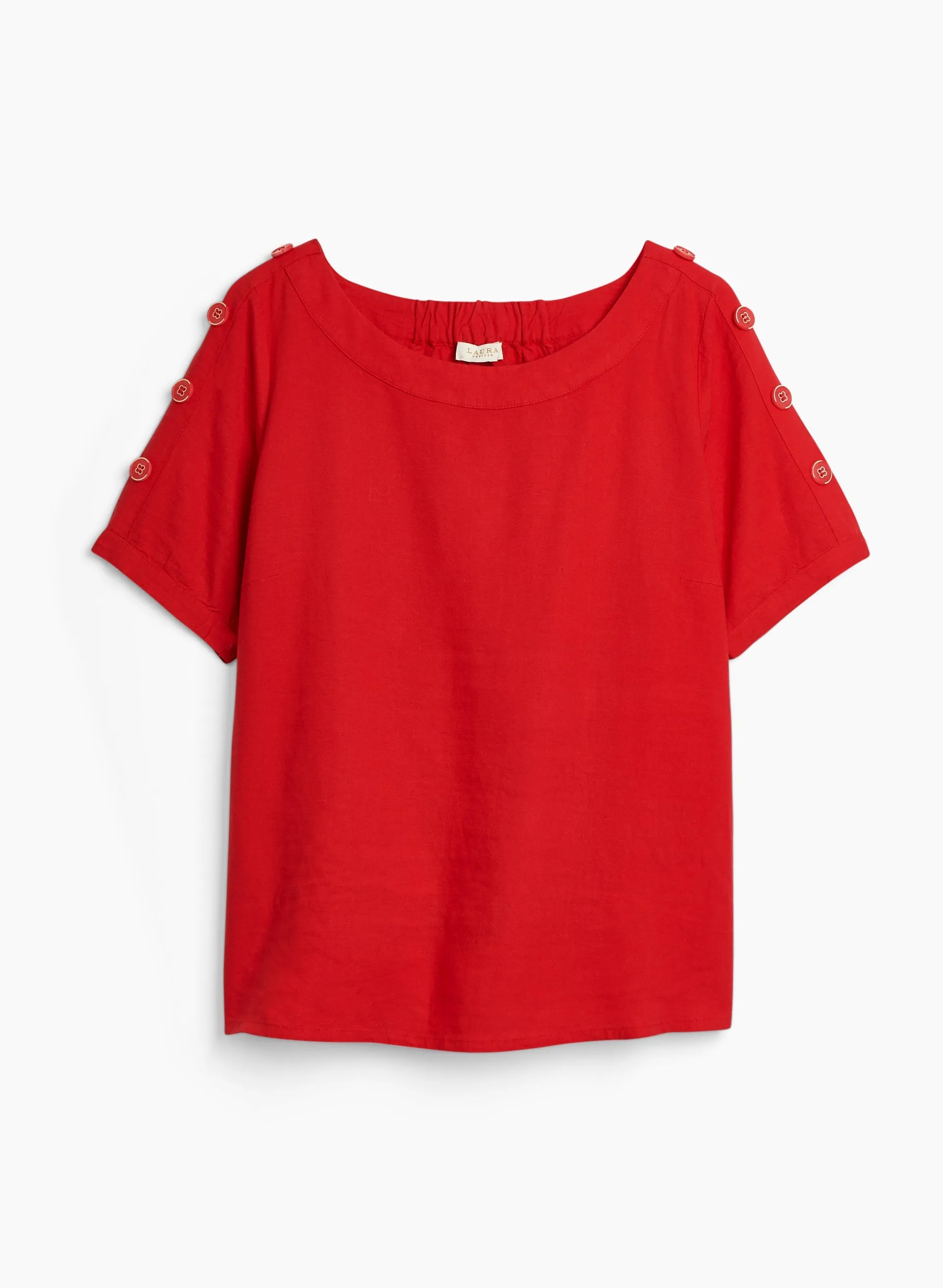 Button Detail Linen Top sold by Laura product image thumbnail 2