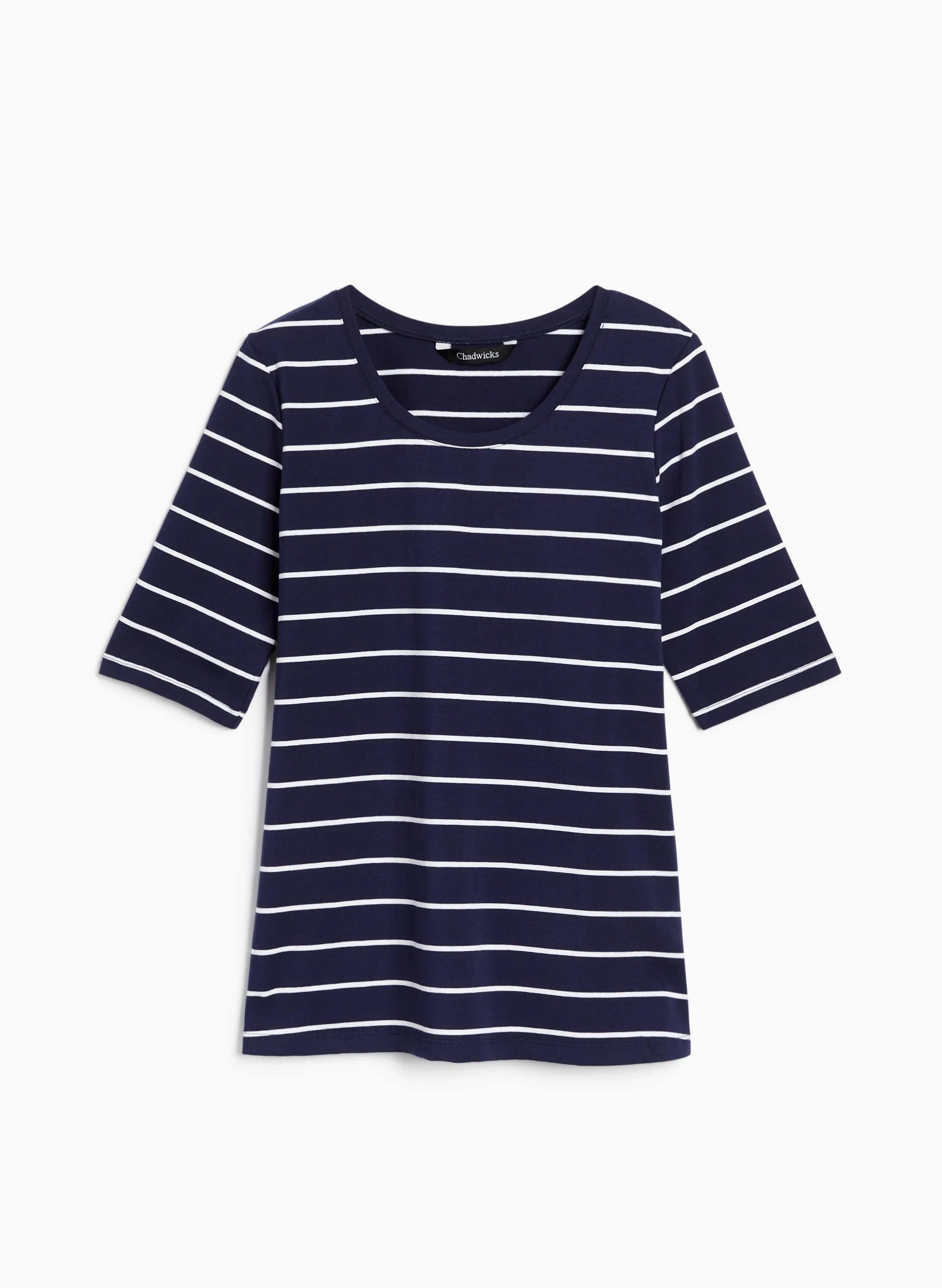 Striped Elbow Sleeve Tee sold by Laura product image thumbnail 5