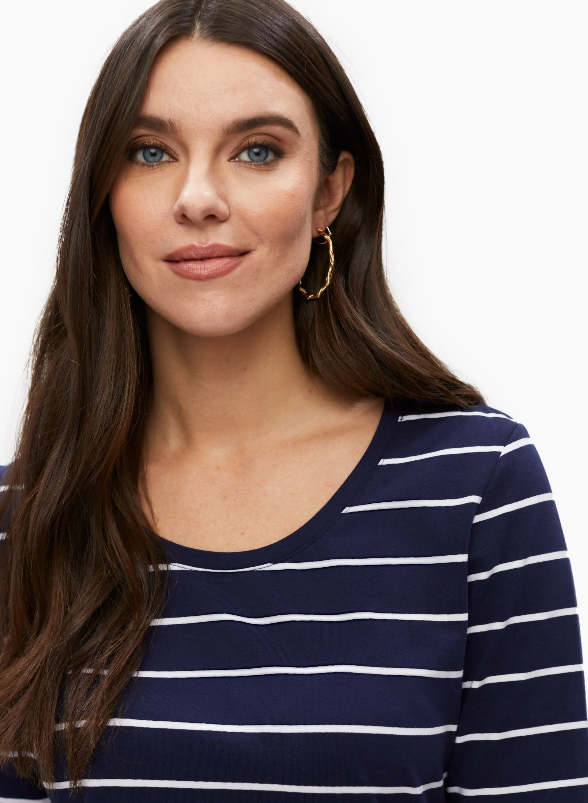 Striped Elbow Sleeve Tee sold by Laura product image thumbnail 3