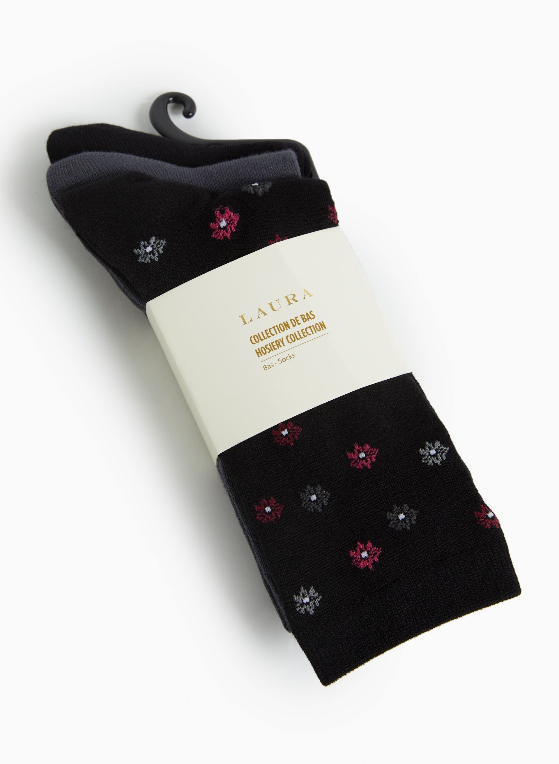 Floral Bamboo Crew Socks 3-Pack sold by Laura