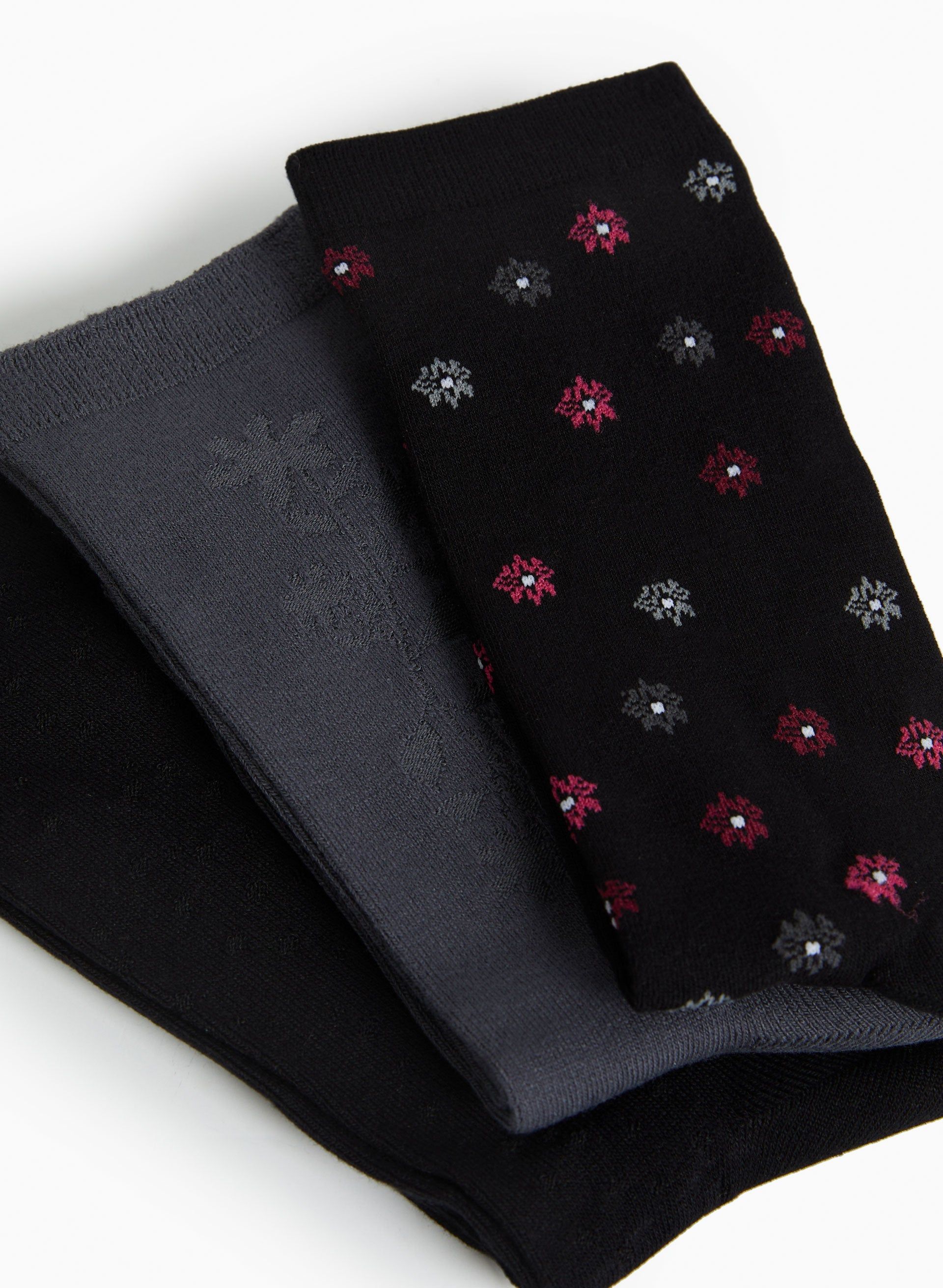 Floral Bamboo Crew Socks 3-Pack sold by Laura product image thumbnail 2