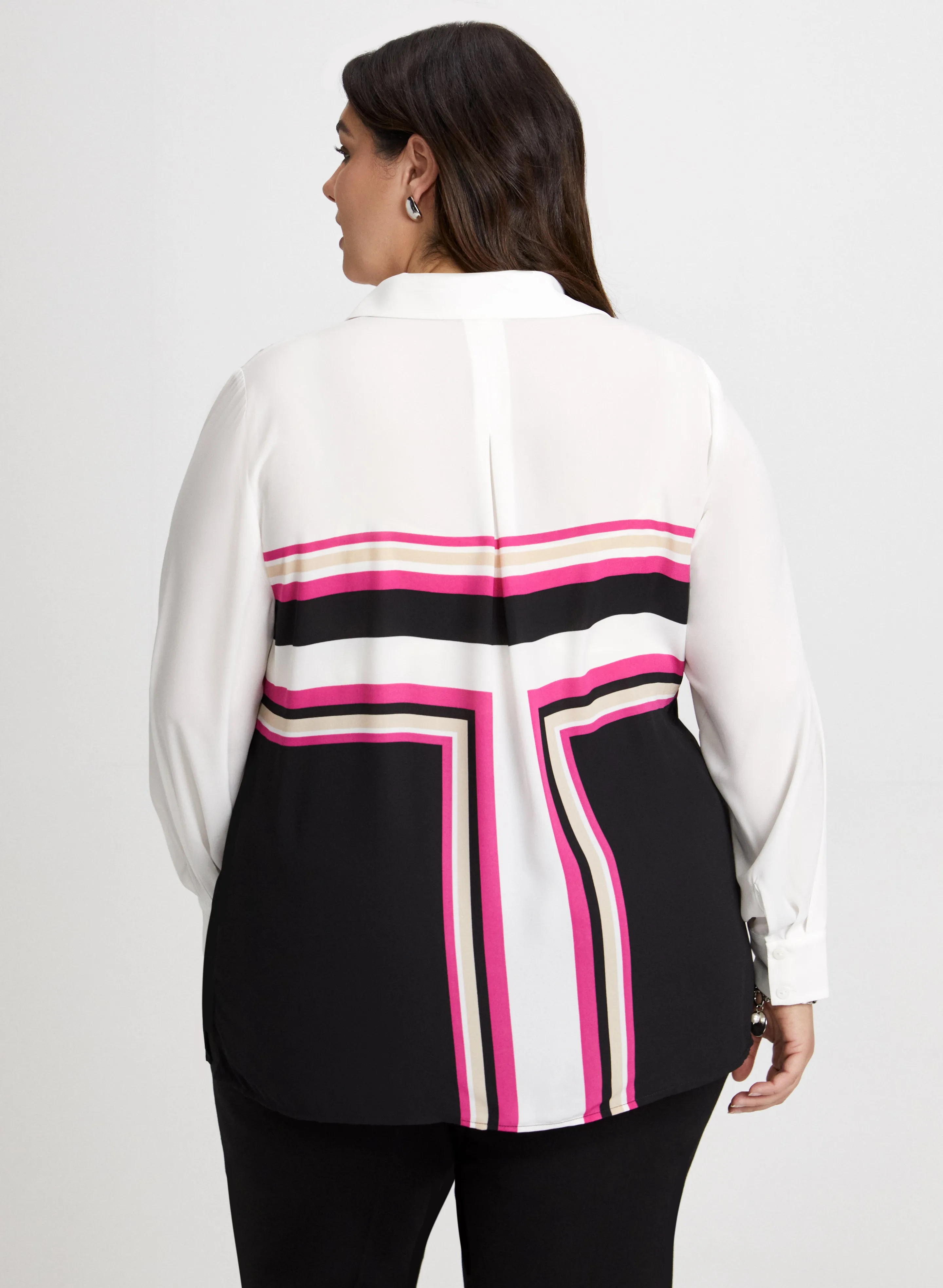 Colour Block Button-Down Shirt sold by Laura product image thumbnail 4