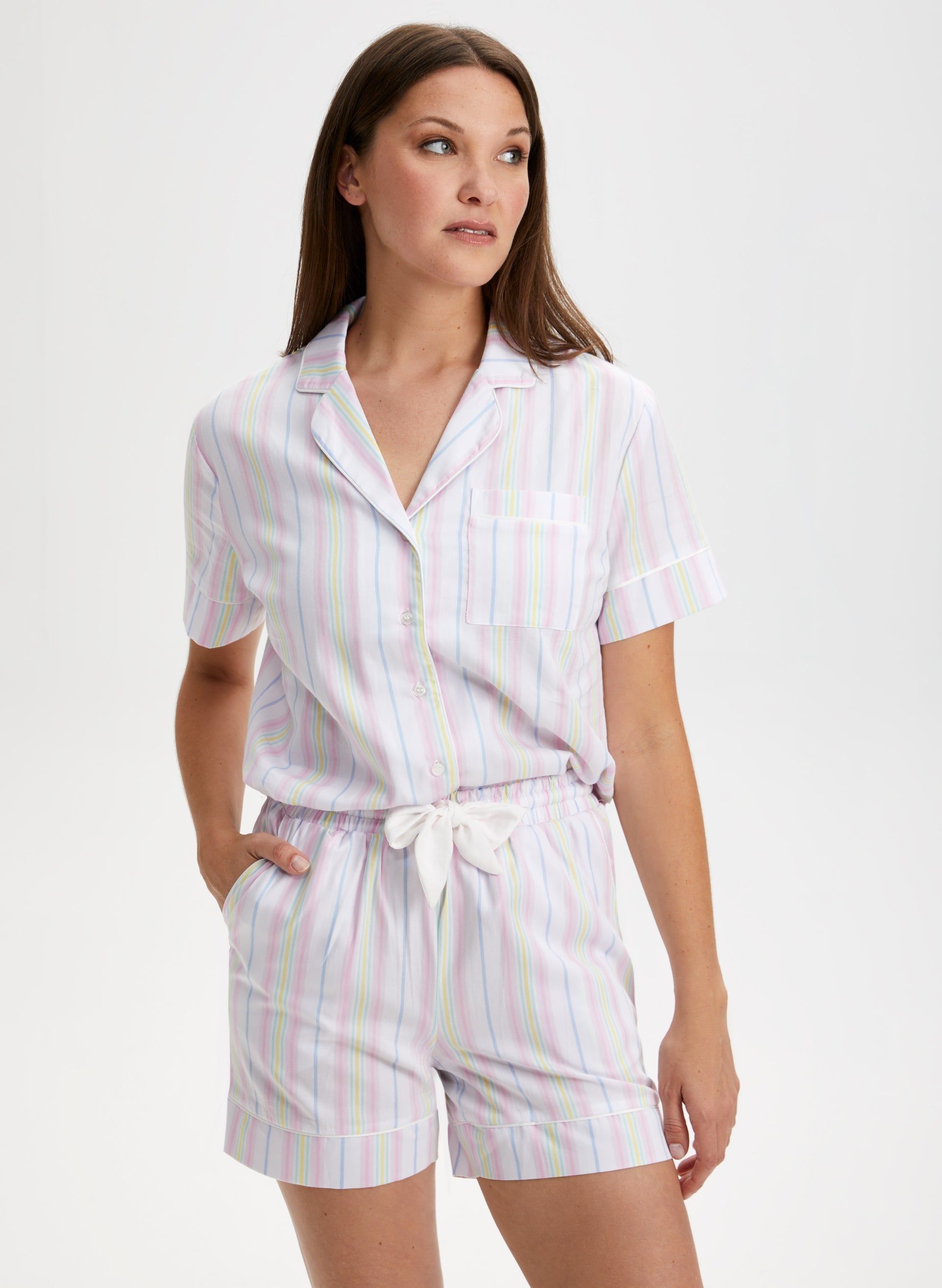 Printed Pyjama Shirt and Shorts Set sold by Laura product image thumbnail 4