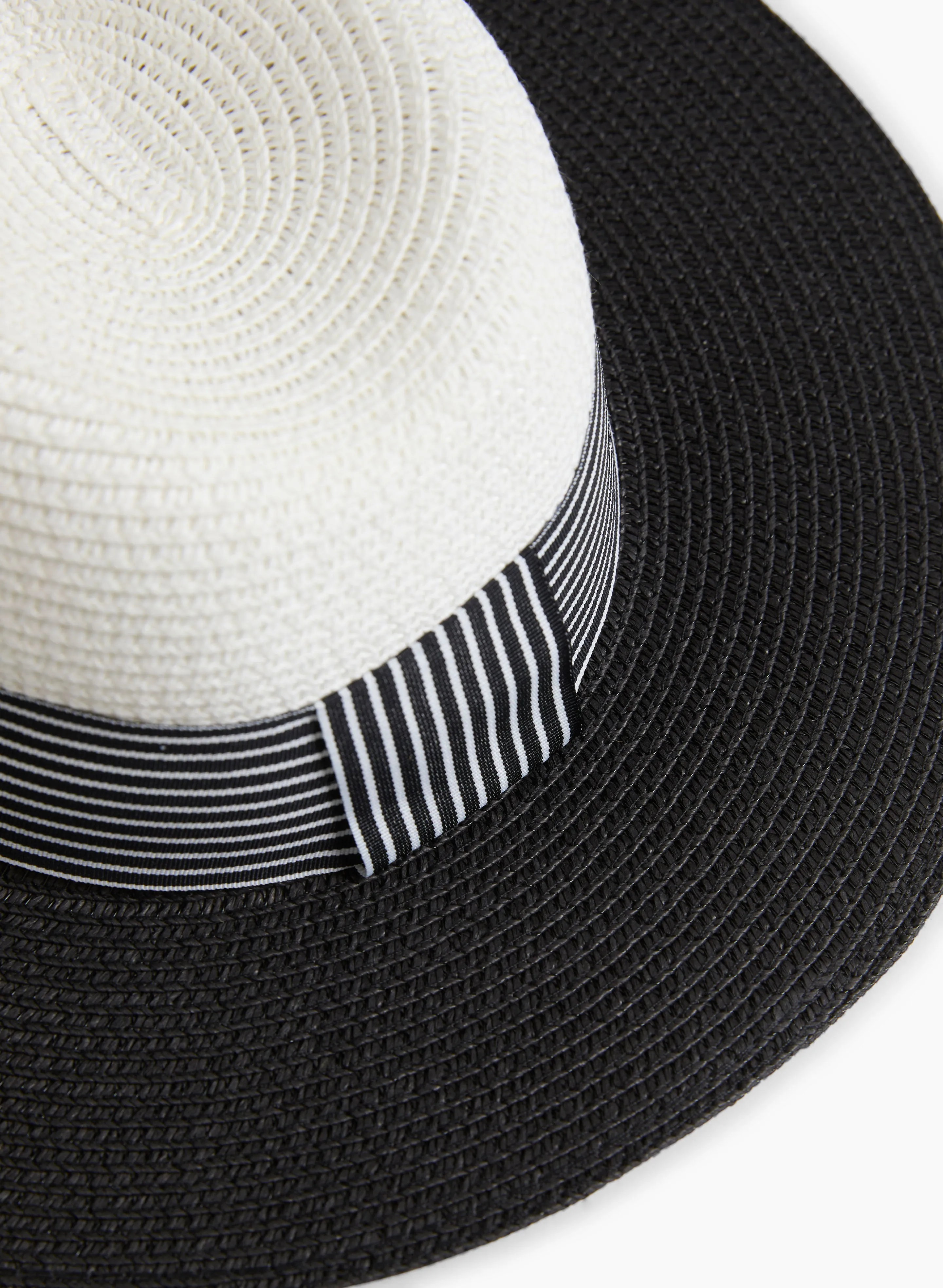 Striped-Band Straw Hat sold by Laura product image thumbnail 2