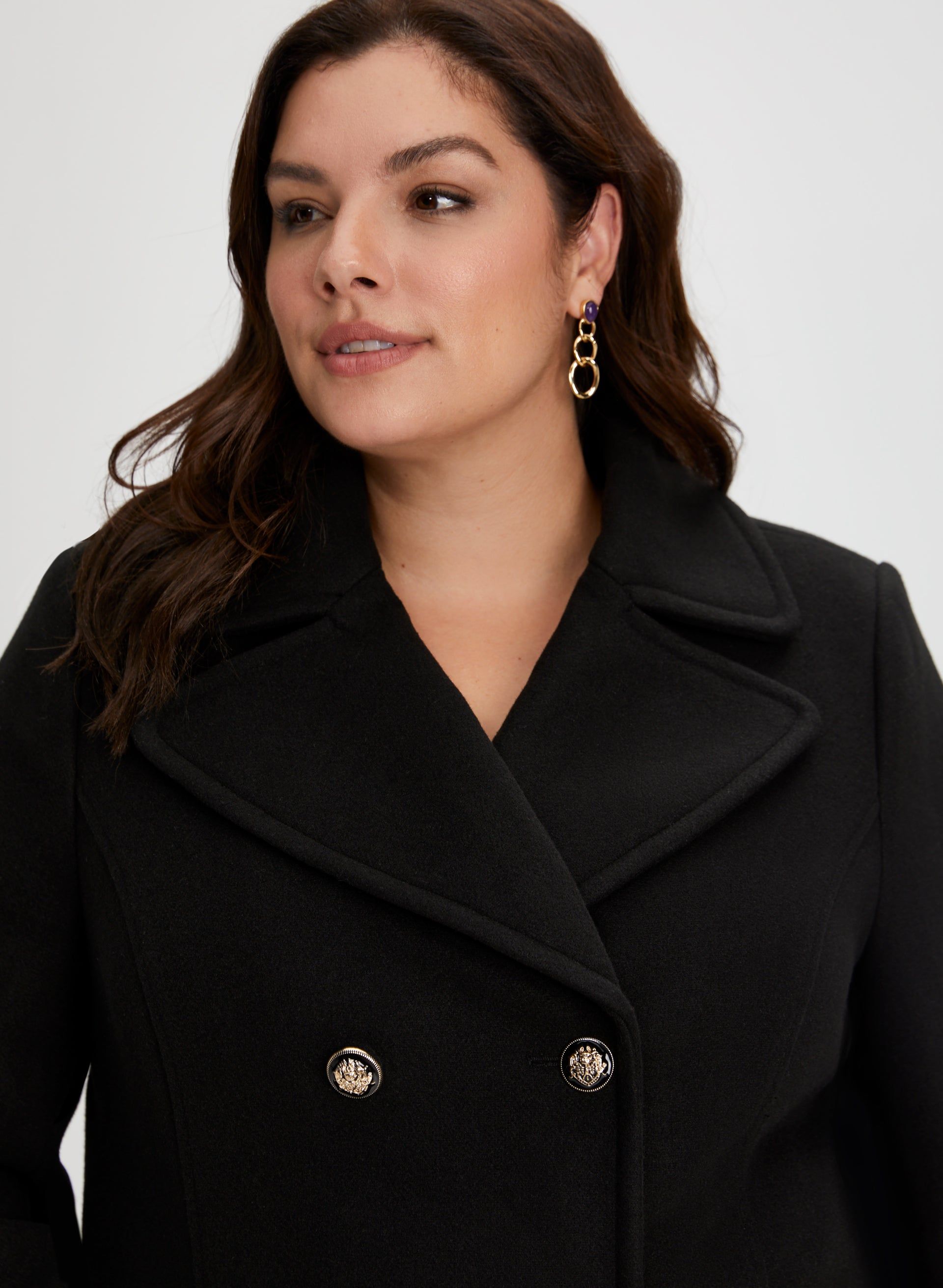 Notch Collar Wool-Blend Coat sold by Laura product image thumbnail 3