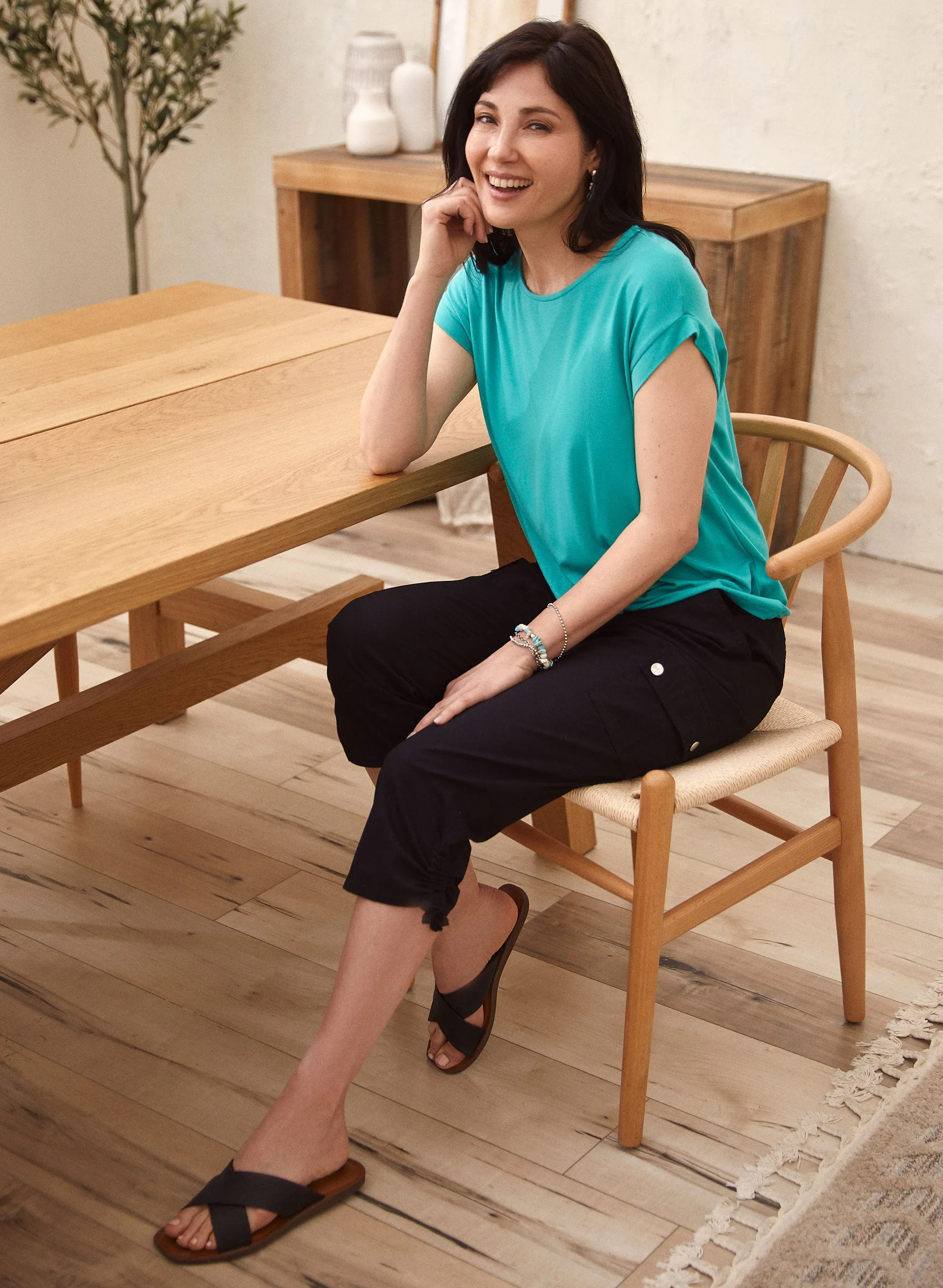 Drop Shoulder Scoop Neck Top sold by Laura product image thumbnail 3