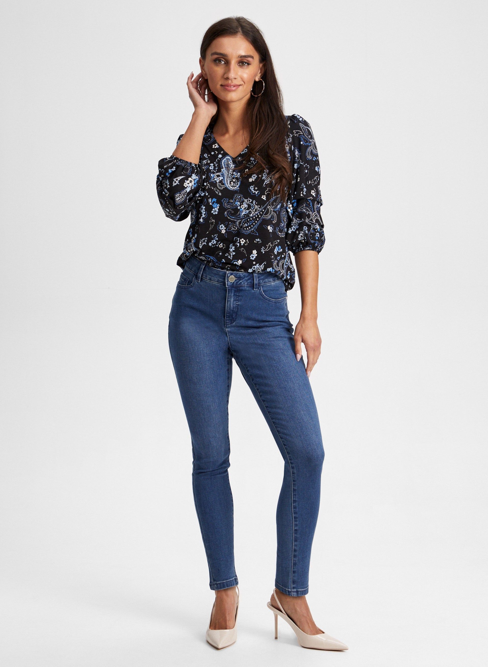 Paisley Print Puff Sleeve Top sold by Laura product image thumbnail 3