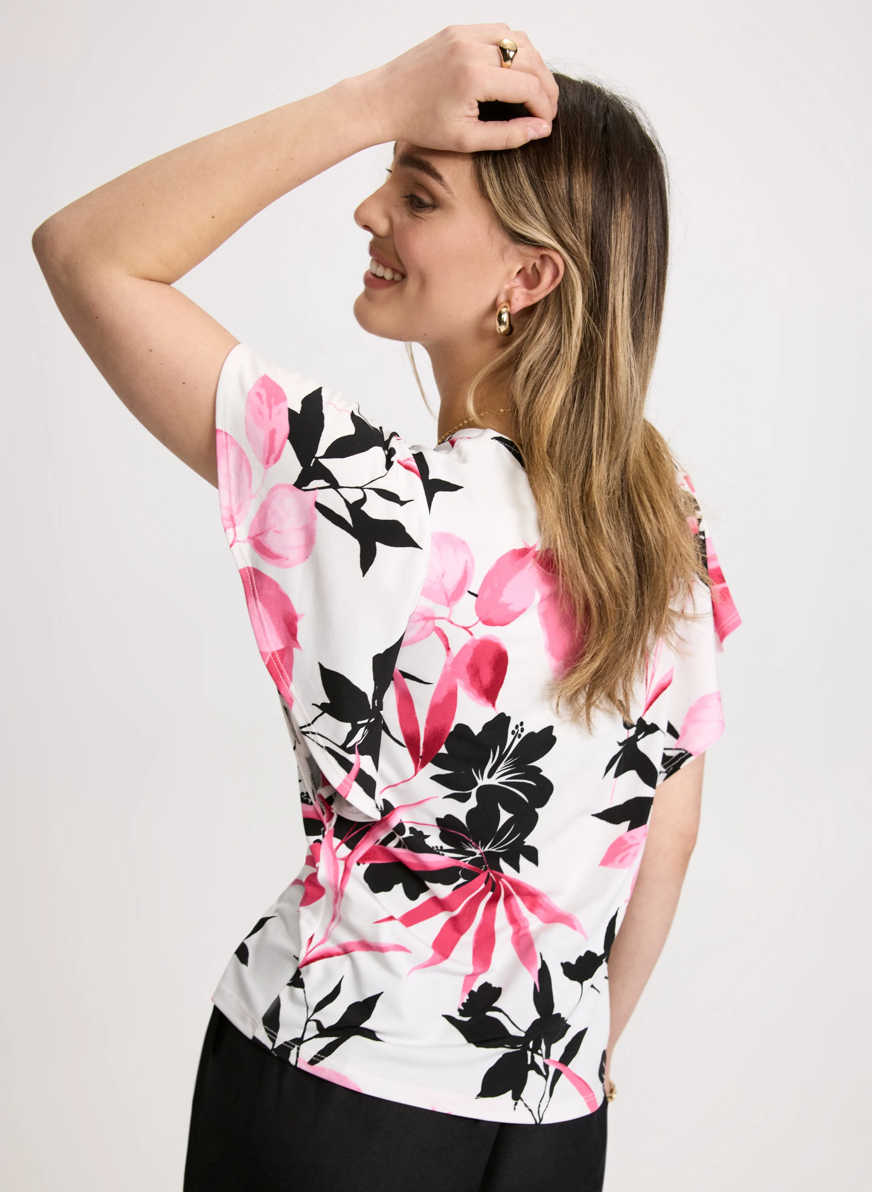 Floral Flutter Sleeve Top sold by Laura product image thumbnail 3