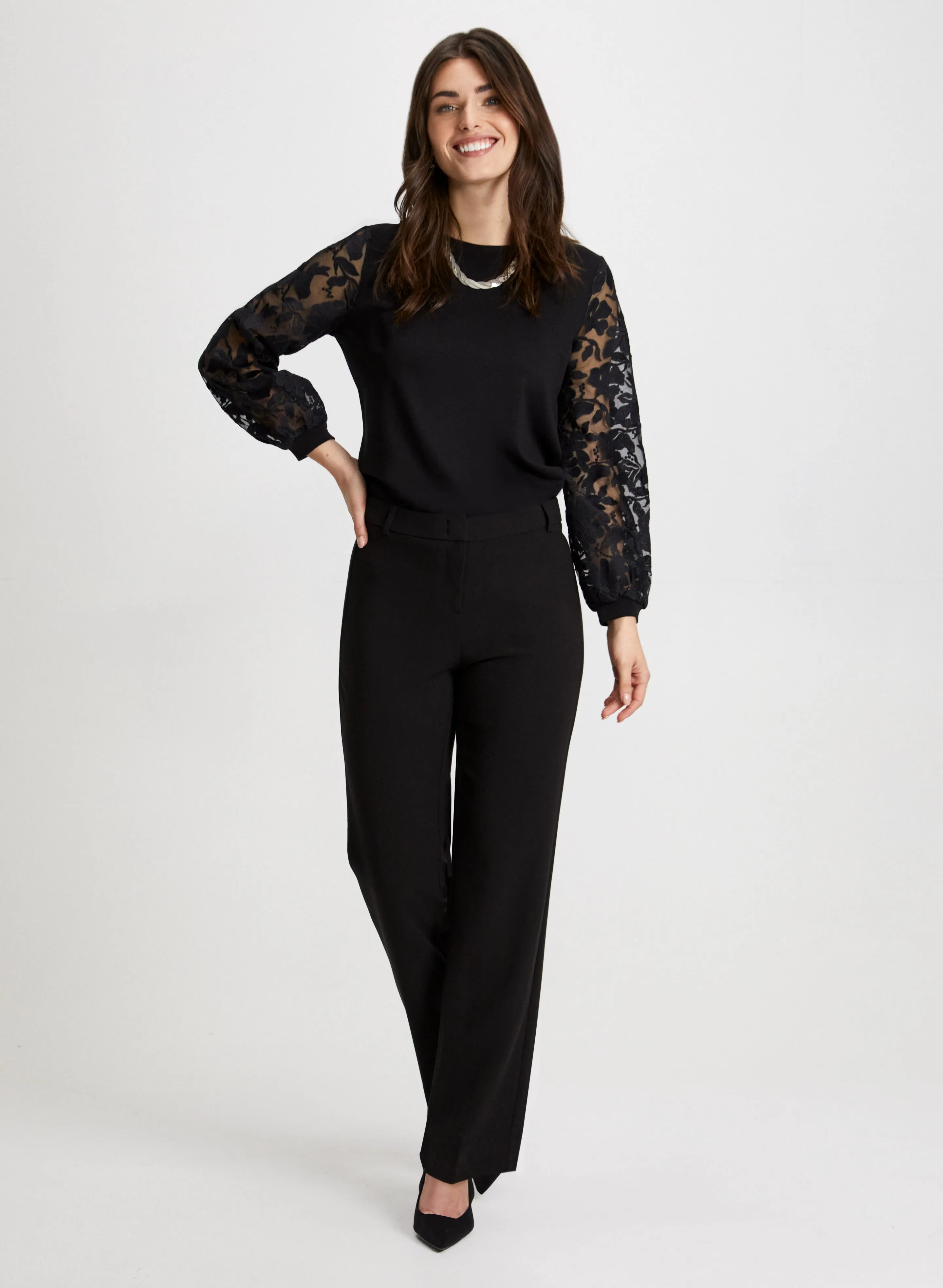 Organza Sleeve To & Modern Fit Pants sold by Laura