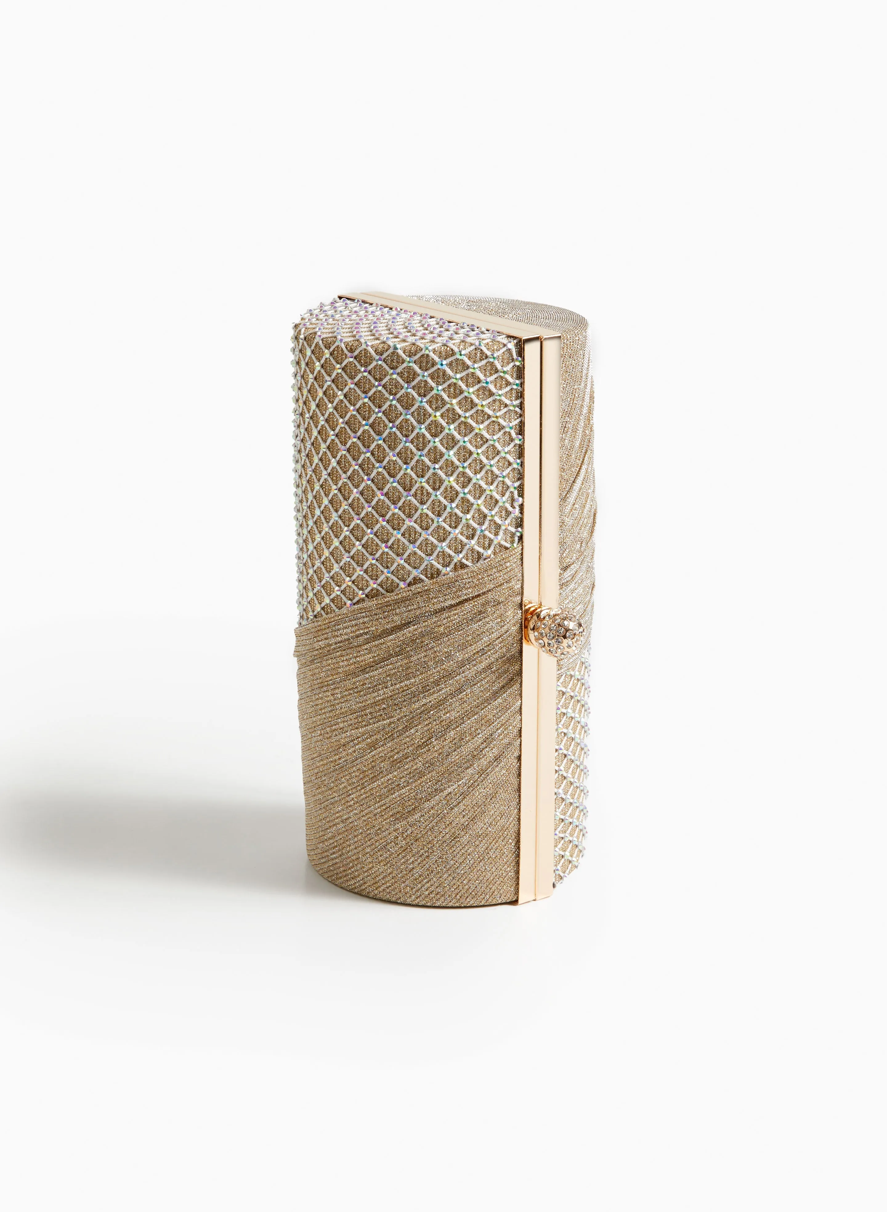 Glitter Mesh Draped Clutch sold by Laura