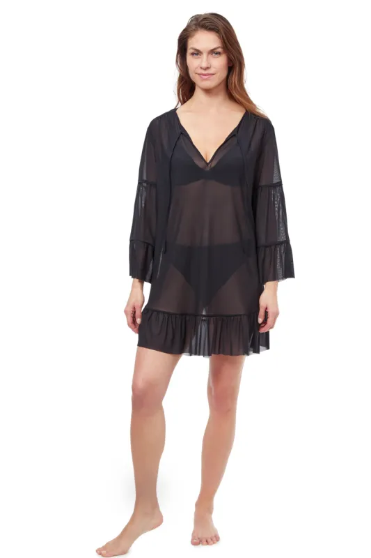 Ruffled Mesh Cover-Up sold by Laura