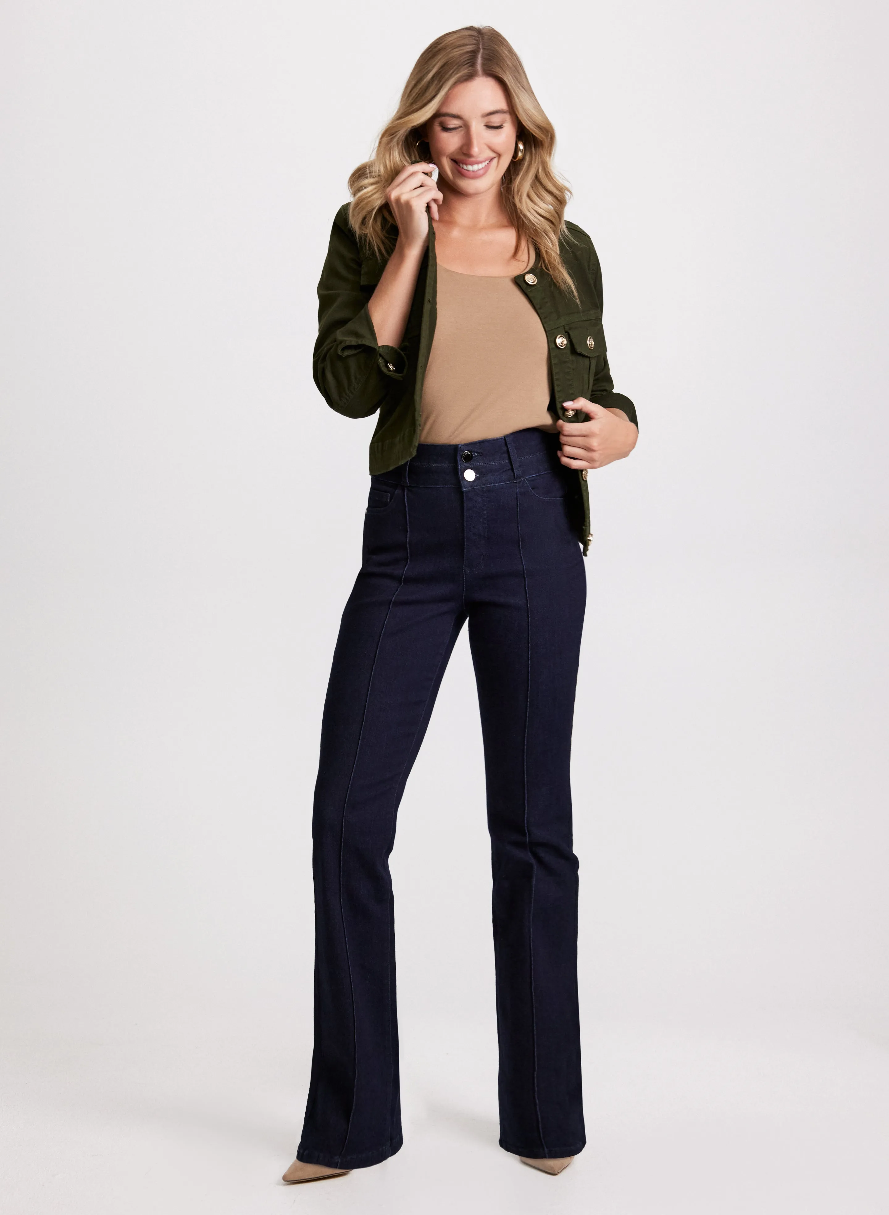 Denim Jacket & Pintuck Jeans sold by Laura