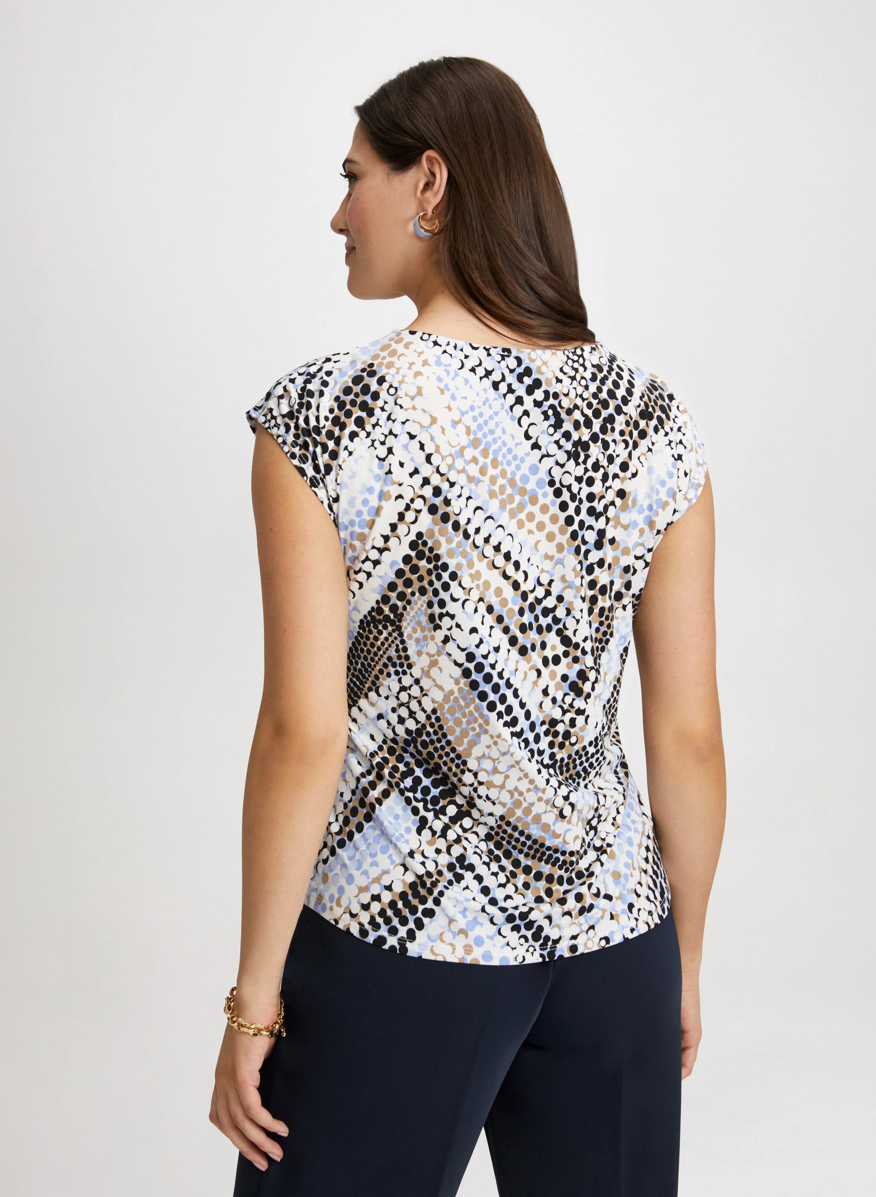 Cap Sleeve Dot Motif Top sold by Laura product image thumbnail 4