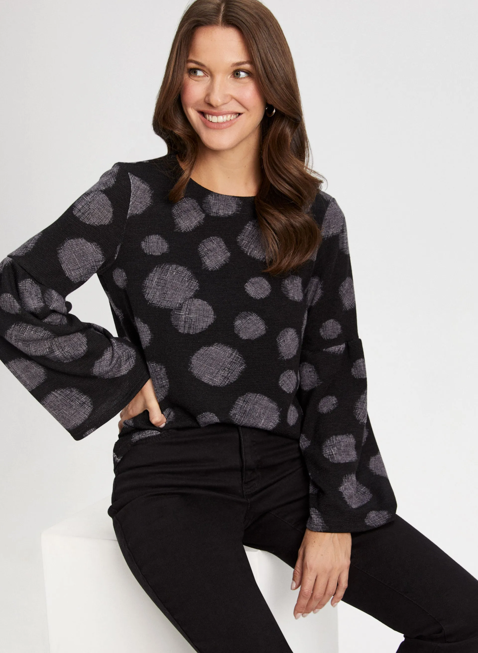 Polka Dot Knit Top sold by Laura product image thumbnail 5