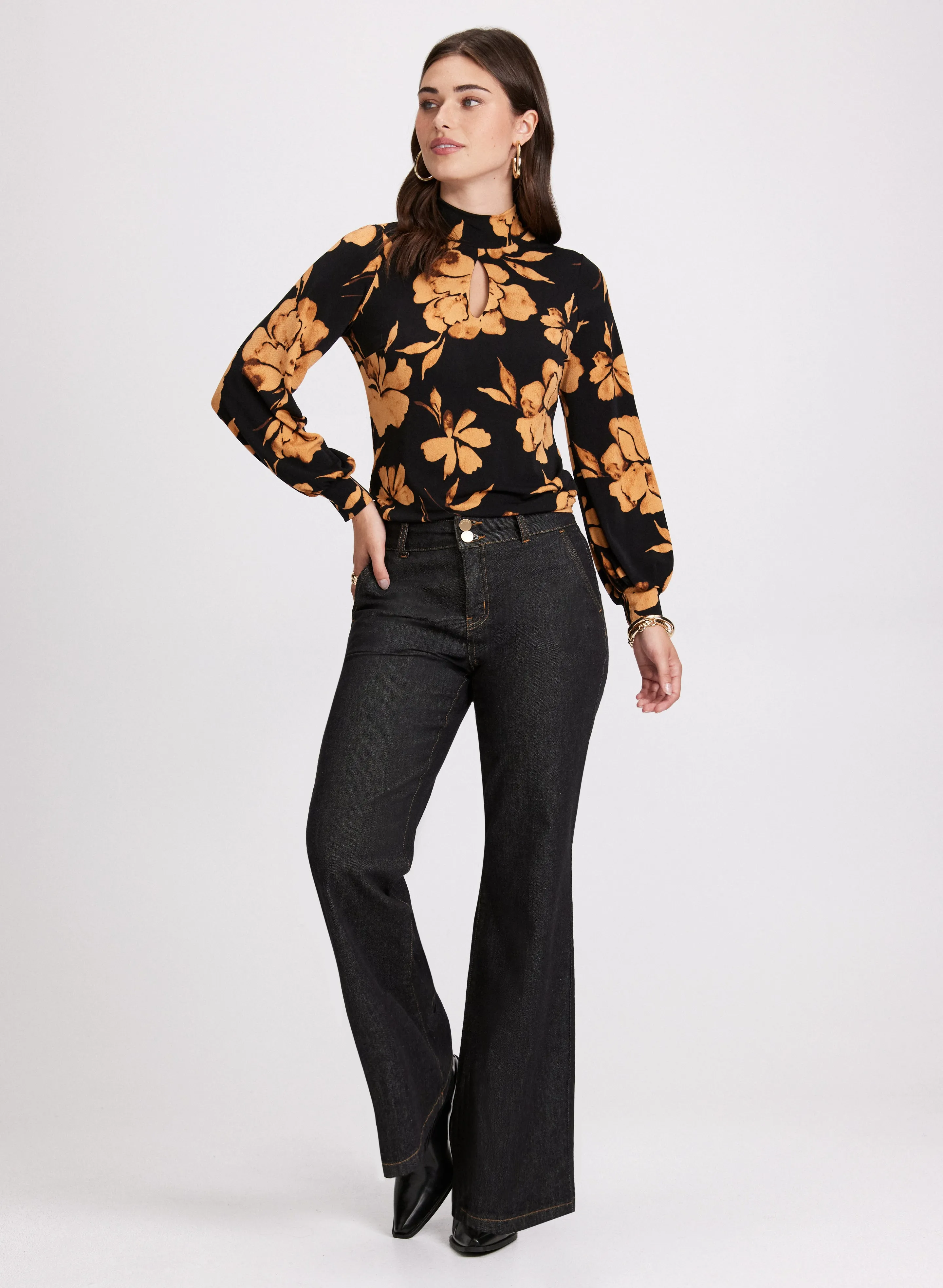 Floral Mock Neck Top sold by Laura product image thumbnail 3