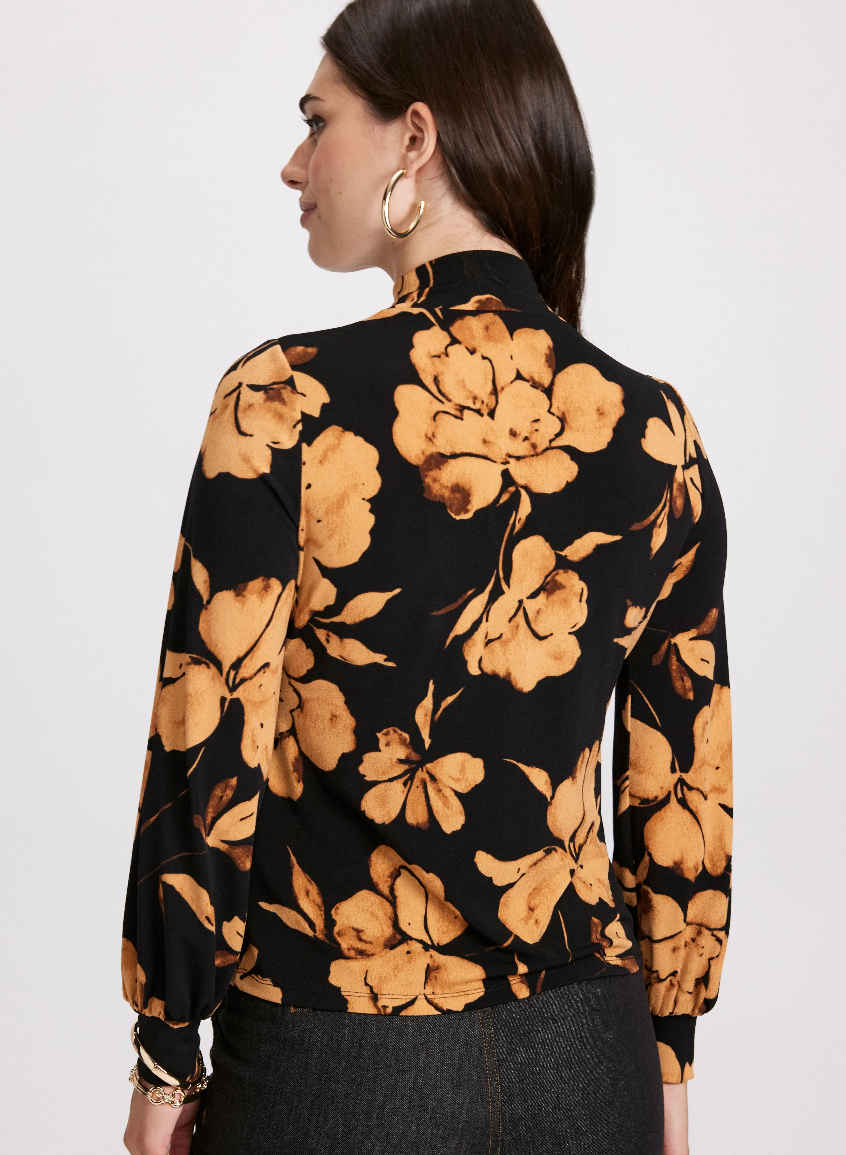 Floral Mock Neck Top sold by Laura product image thumbnail 4