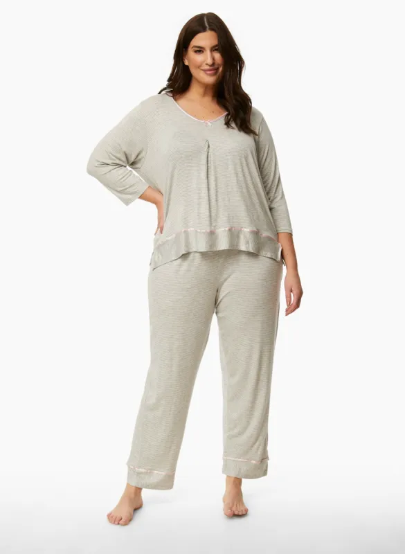 Stripe Print Pyjama Set sold by Laura