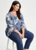 Paisley Print Ruffle Sleeve Top sold by Laura