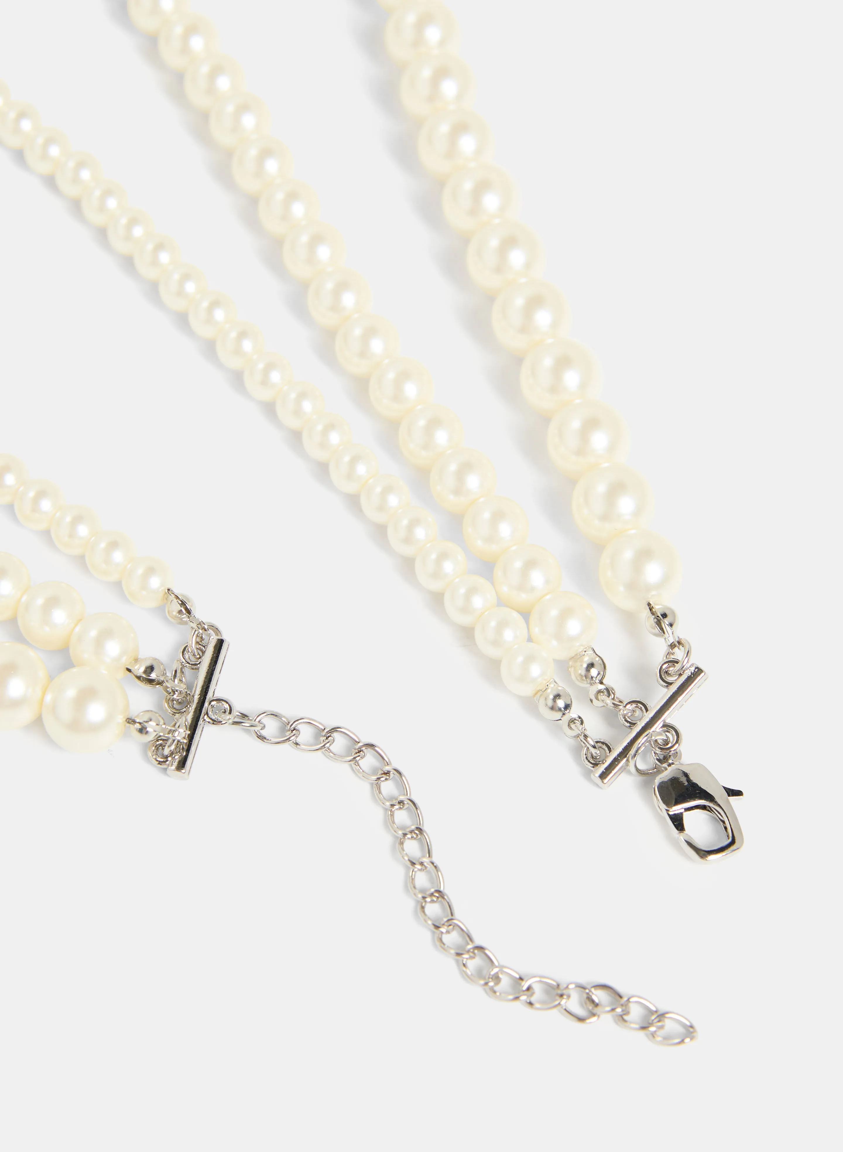 Triple Faux Pearl Necklace sold by Laura product image thumbnail 2