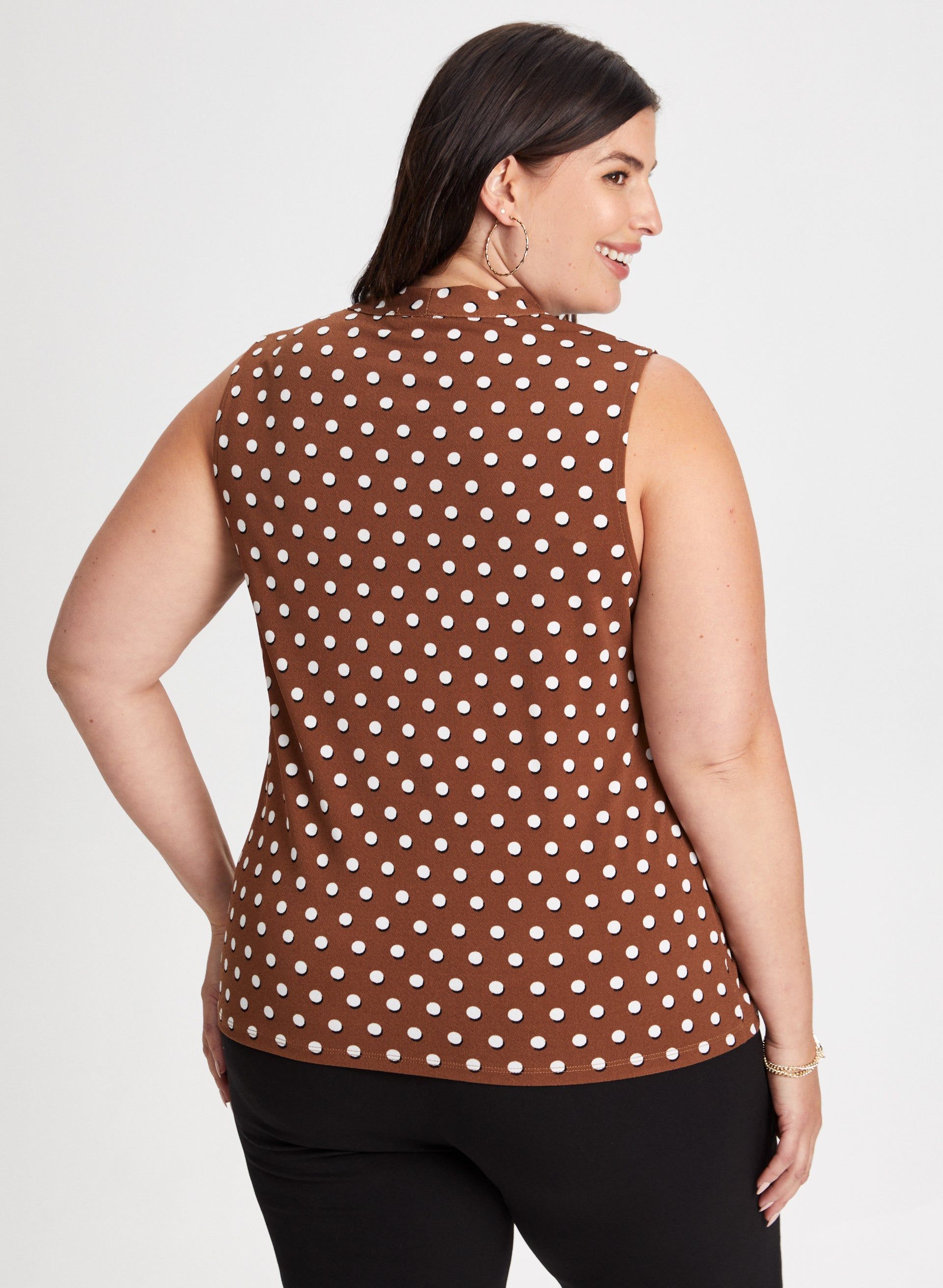 Dot Print Tie Detail Blouse sold by Laura product image thumbnail 2