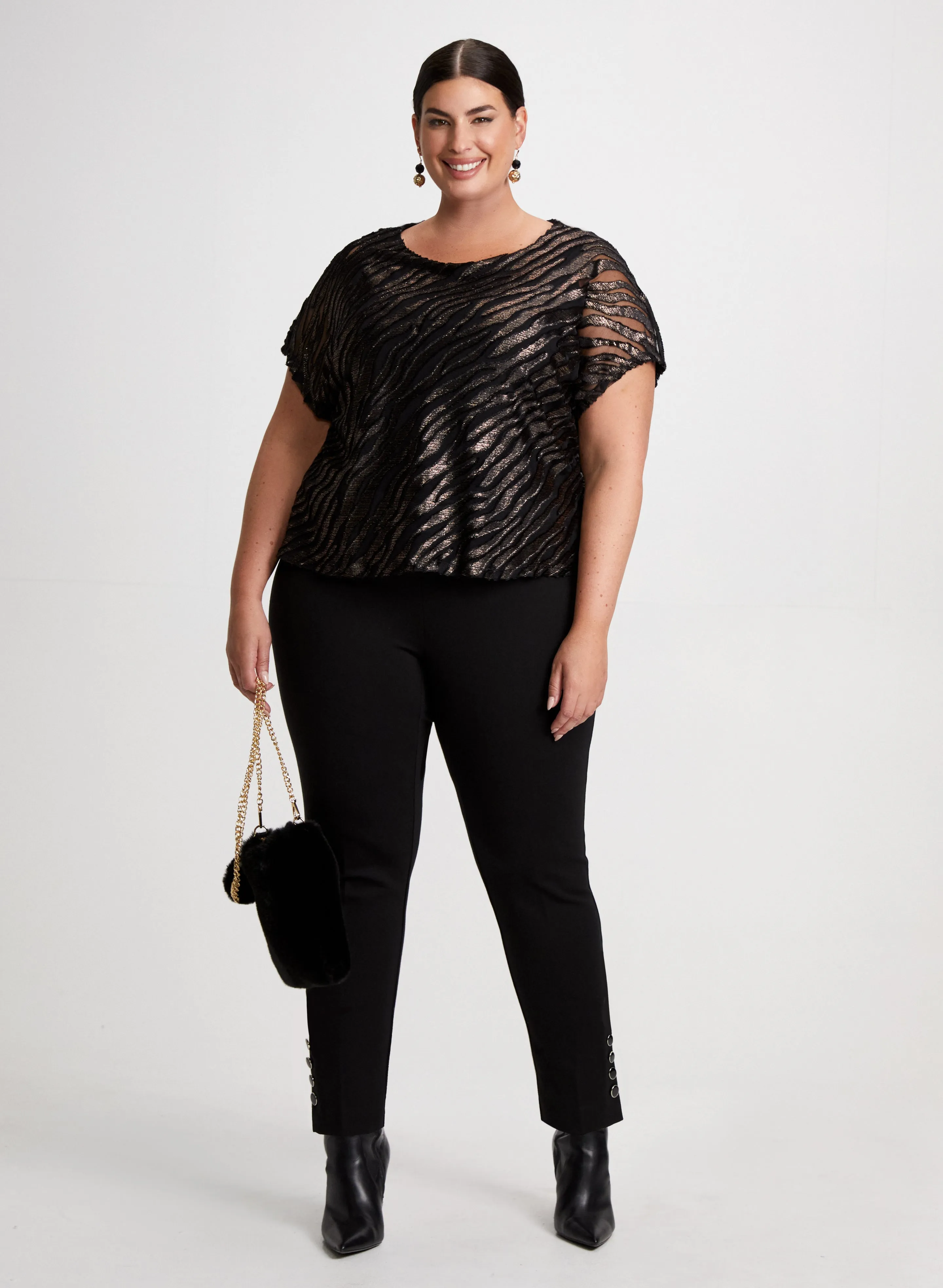 Zebra Print Top & Straight Leg Pants sold by Laura