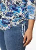Tie Detail Floral Motif Burnout Tee sold by Laura