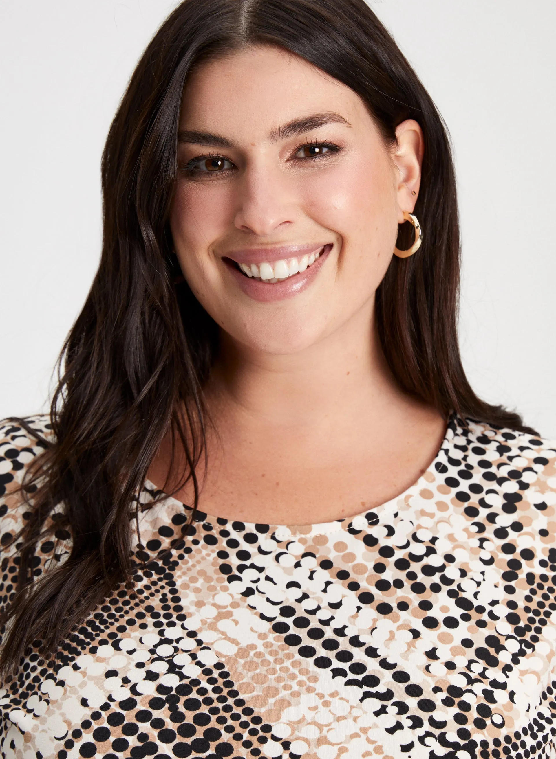 Cap Sleeve Dot Print Top sold by Laura product image thumbnail 2