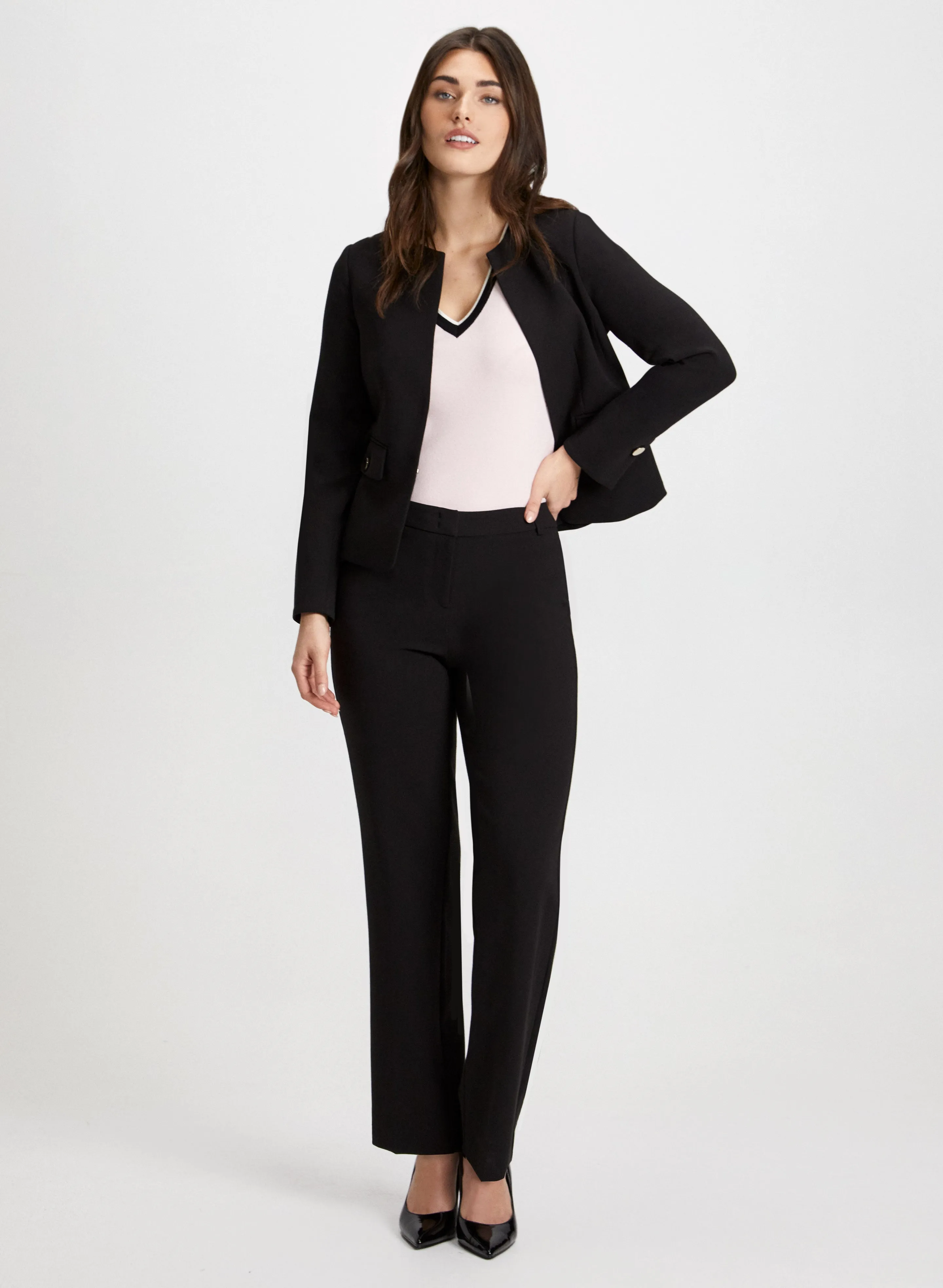 Button Detail Jacket & Modern Fit Pants sold by Laura