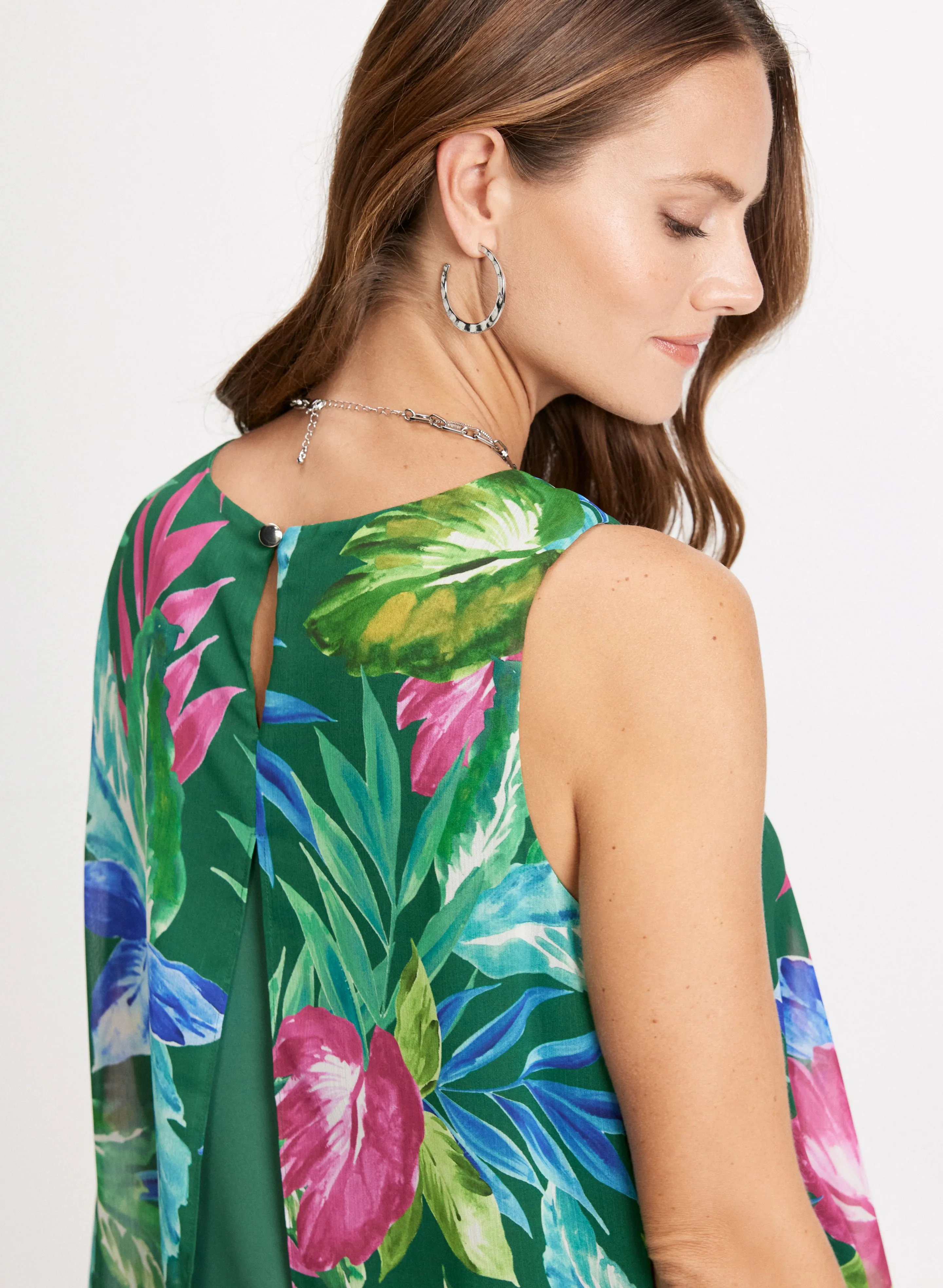 Tropical Print Asymmetrical Blouse sold by Laura product image thumbnail 2