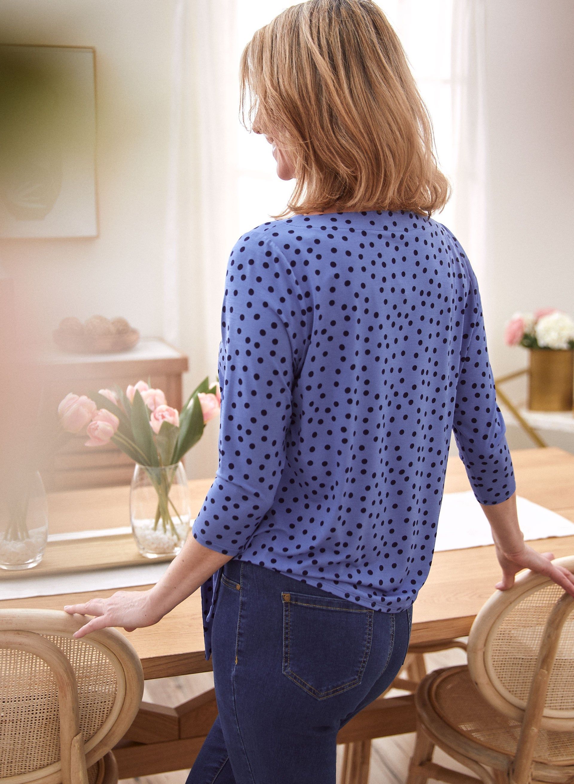 Tie Detail Polka Dot Top sold by Laura product image thumbnail 4