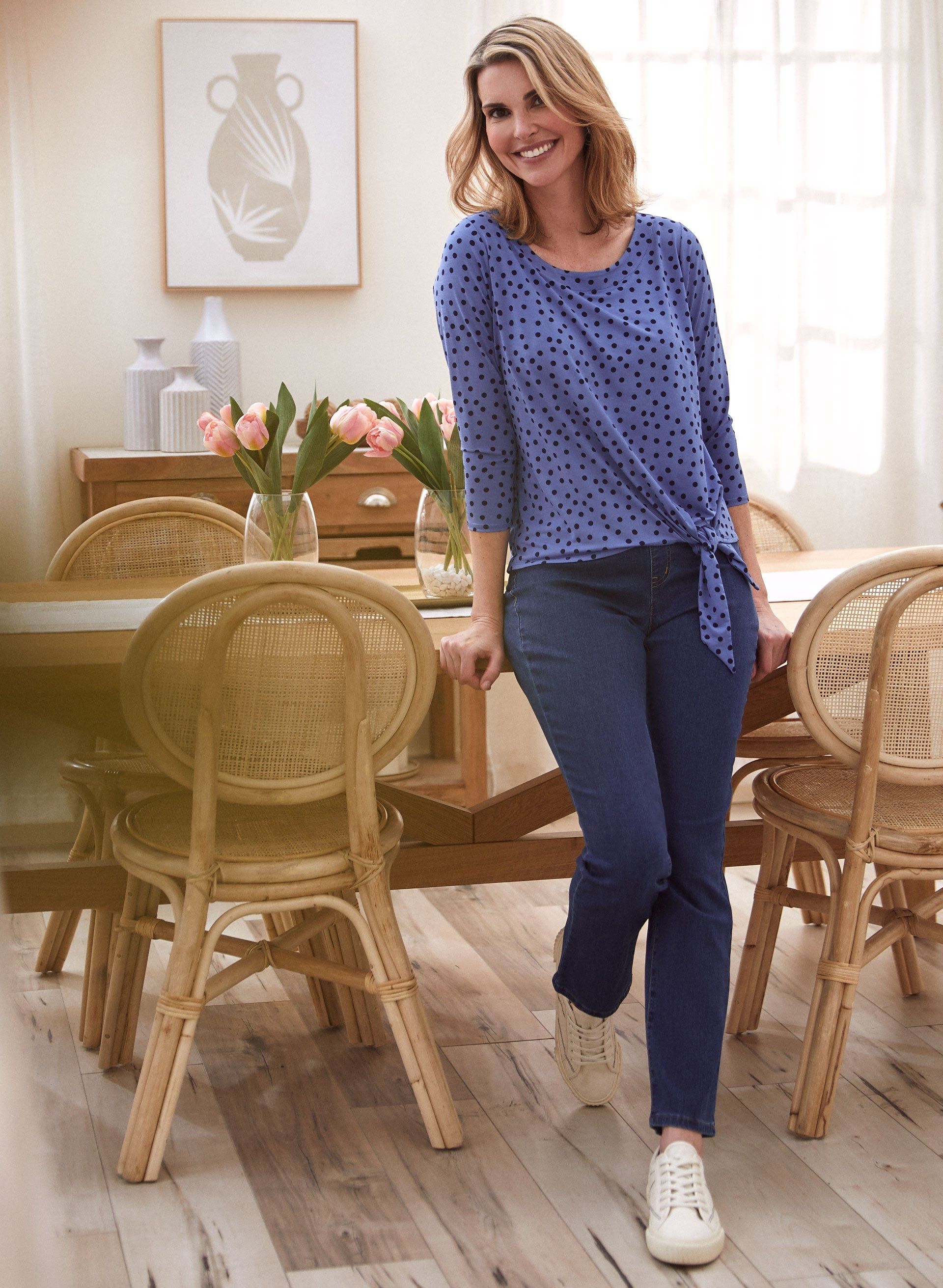 Tie Detail Polka Dot Top sold by Laura product image thumbnail 3