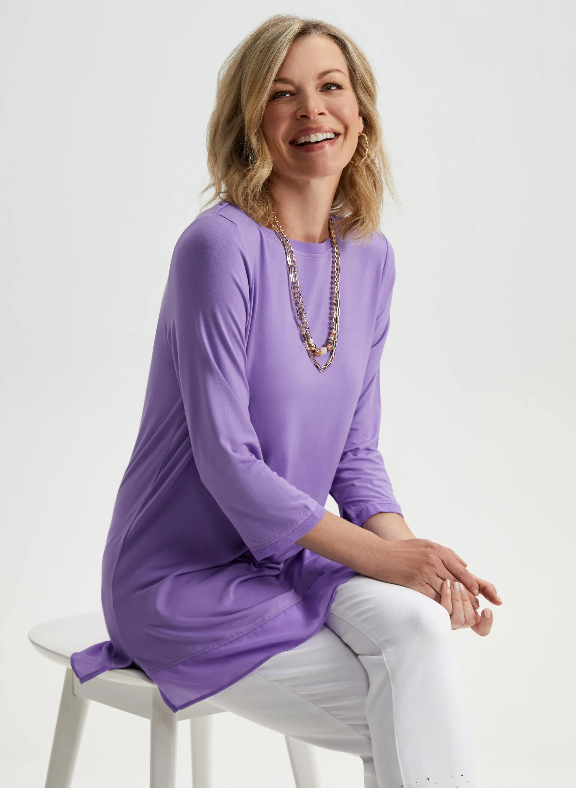 3/4 Sleeve Tunic Tee sold by Laura