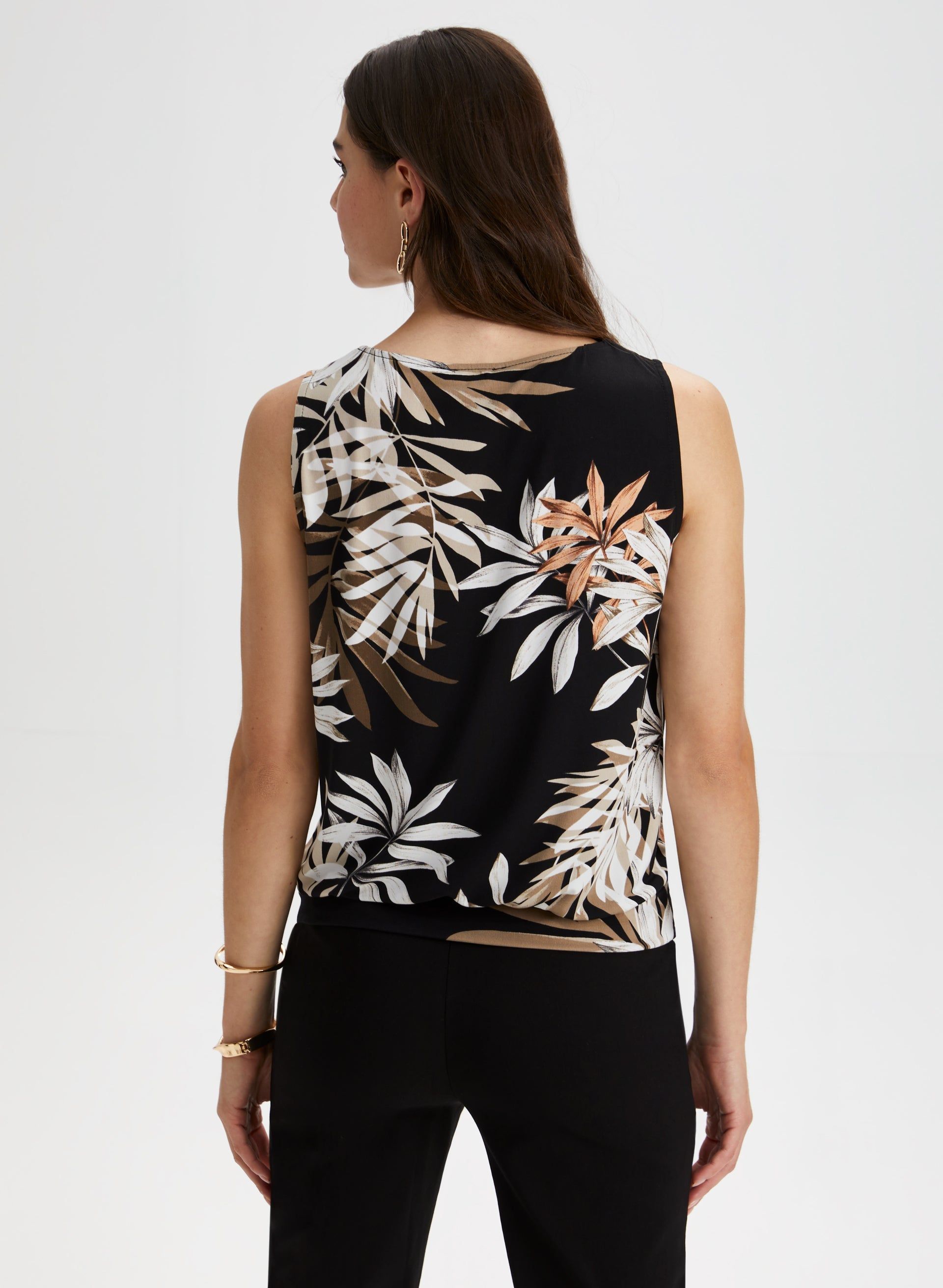 Fern Leaf Print Sleeveless Top sold by Laura product image thumbnail 4