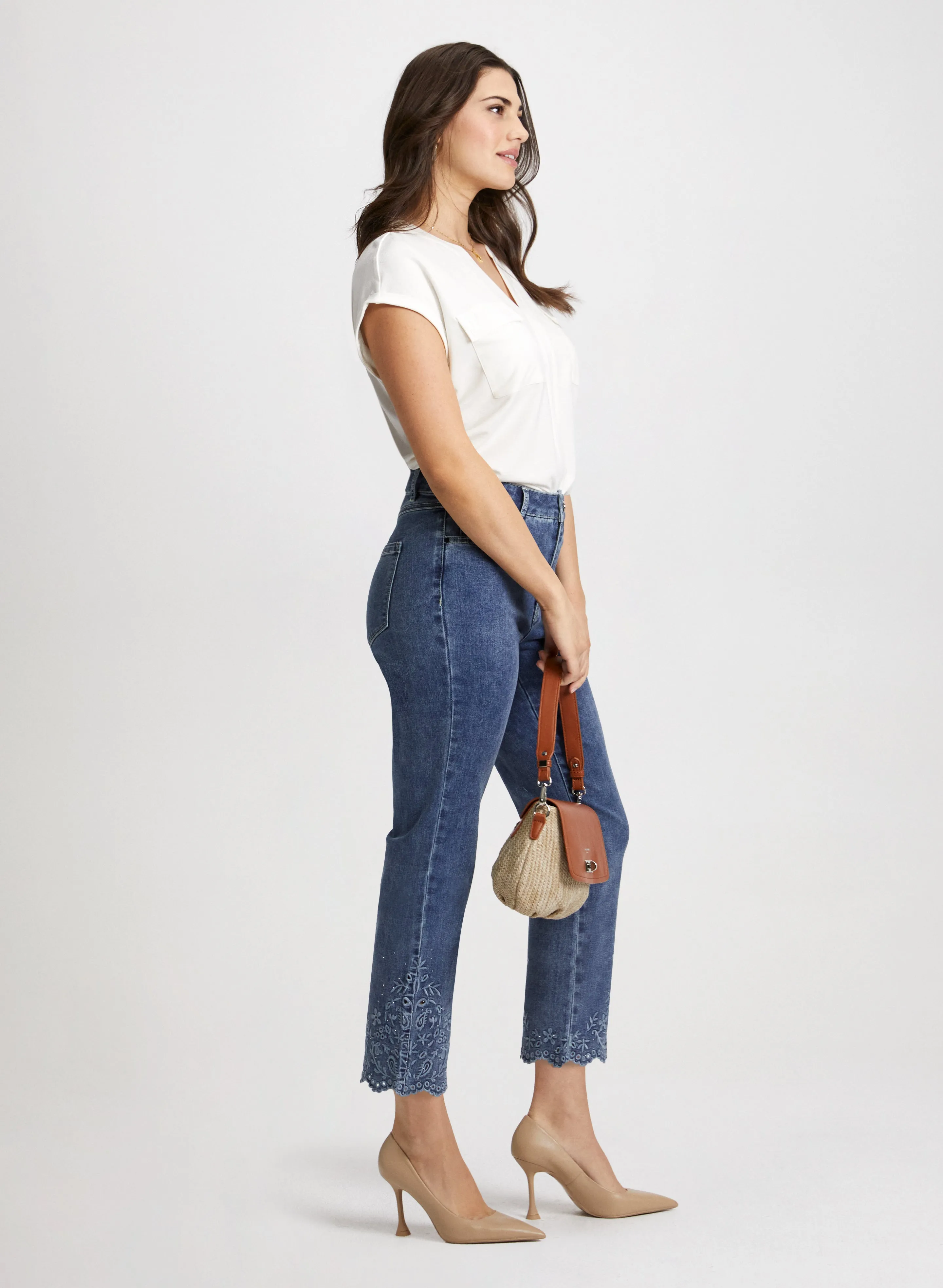 Embroidered Straight Leg Jeans sold by Laura product image thumbnail 4