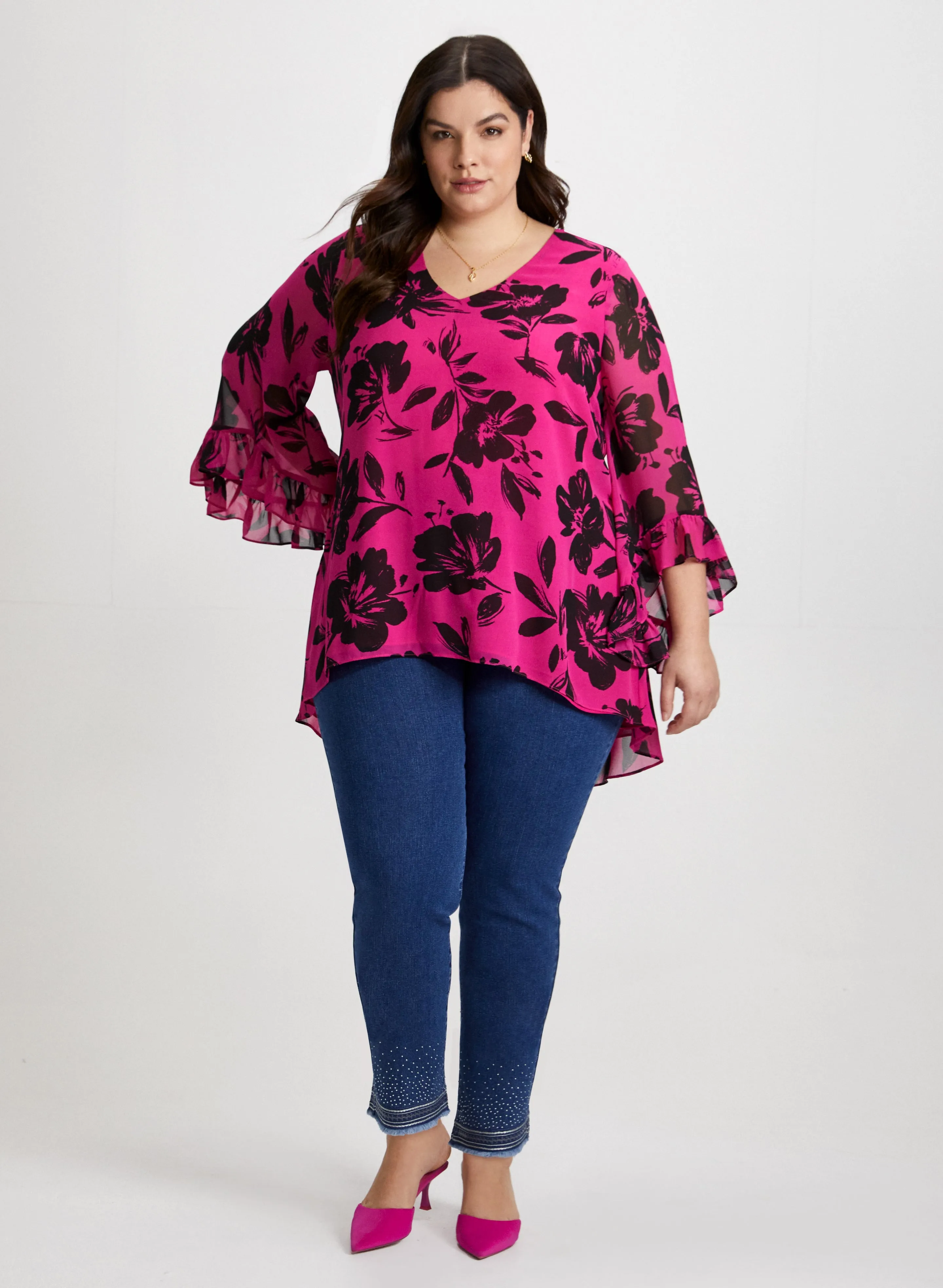 Floral Print Asymmetric Blouse sold by Laura product image thumbnail 2