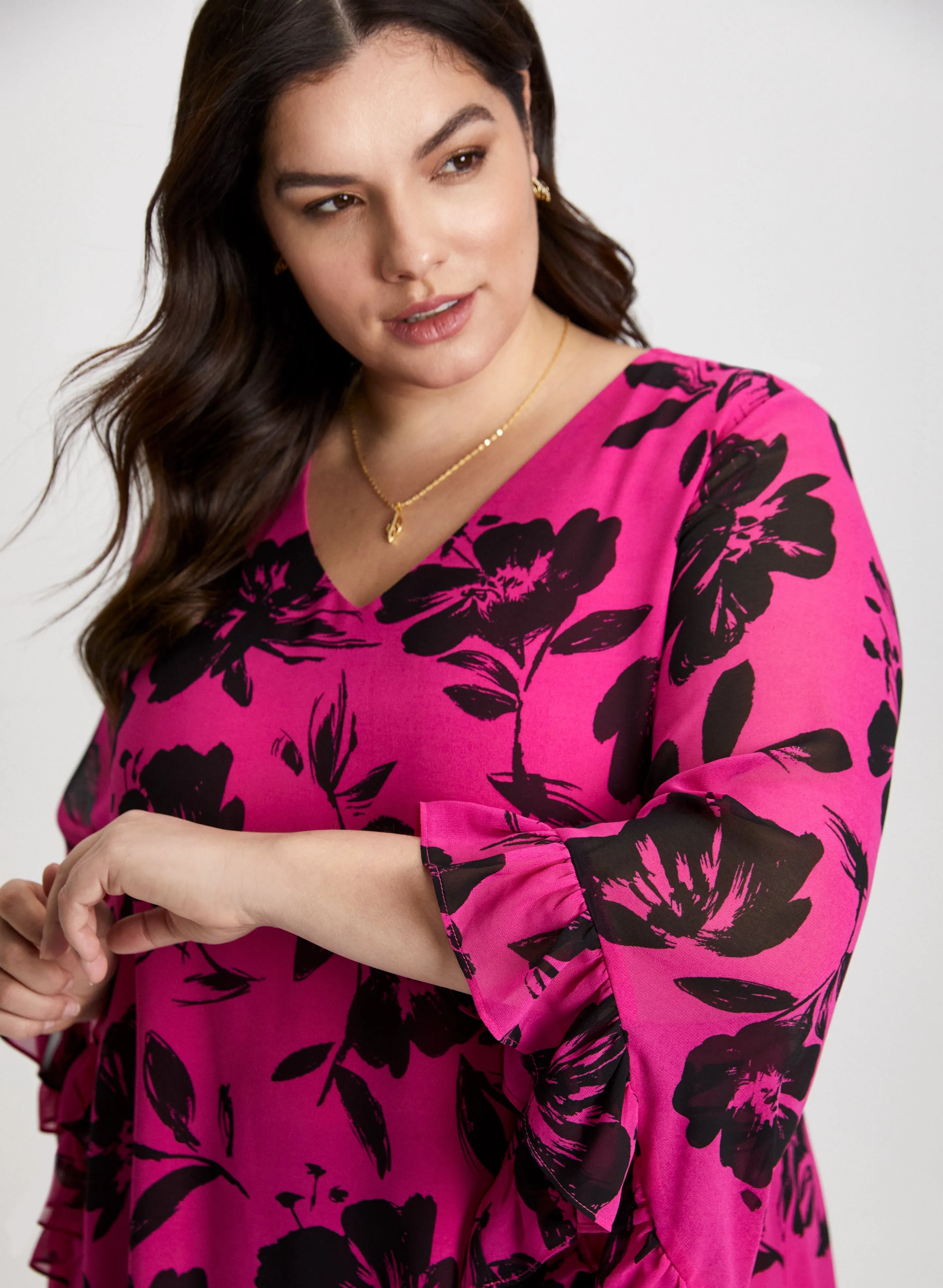 Floral Print Asymmetric Blouse sold by Laura product image thumbnail 3