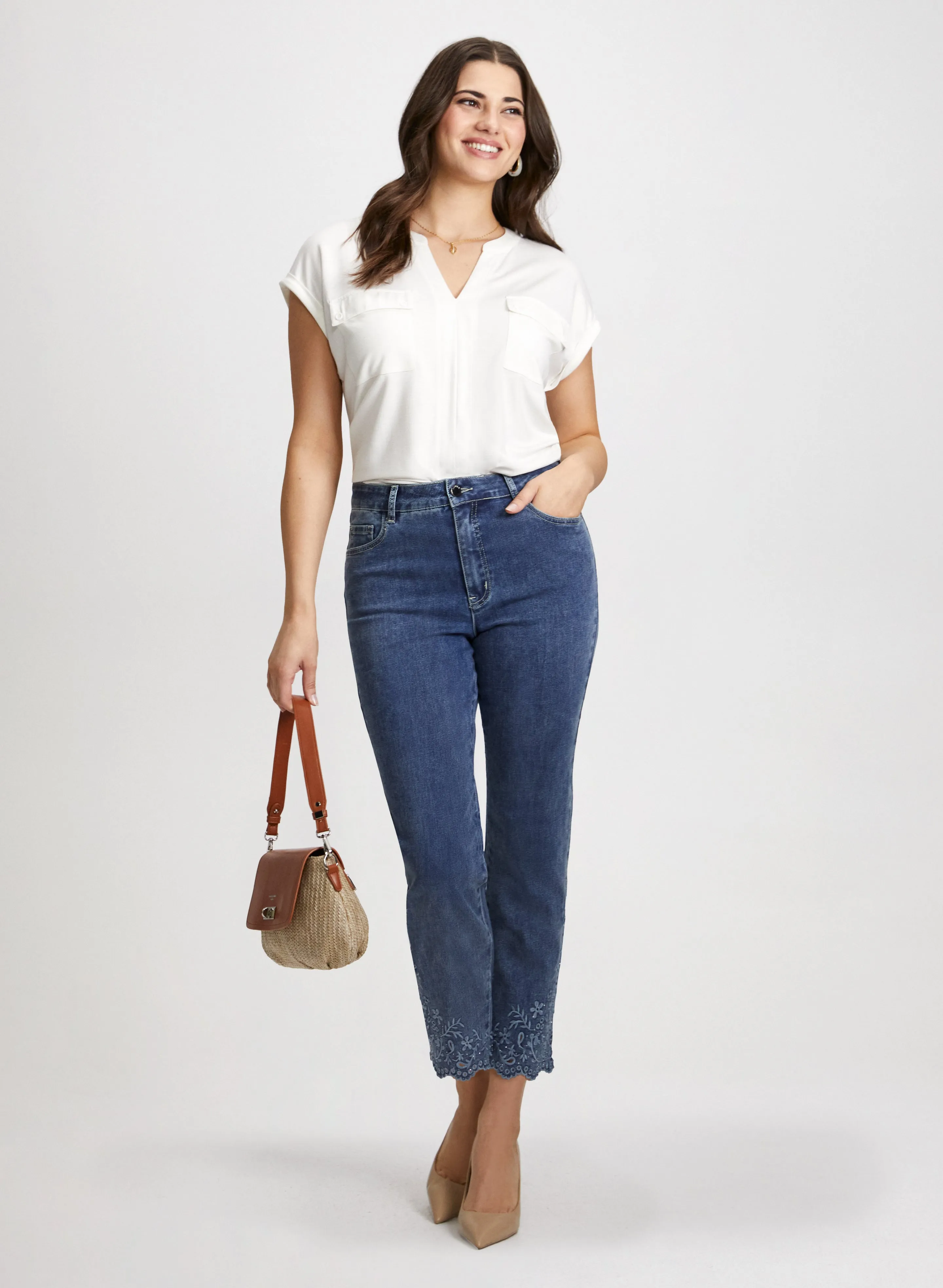 Embroidered Straight Leg Jeans sold by Laura product image thumbnail 3