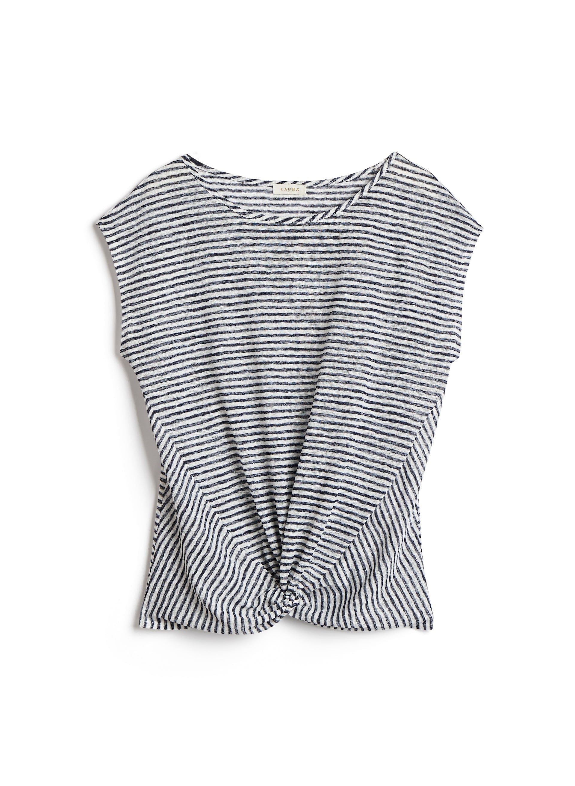 Striped Knot Detail Tee sold by Laura product image thumbnail 5