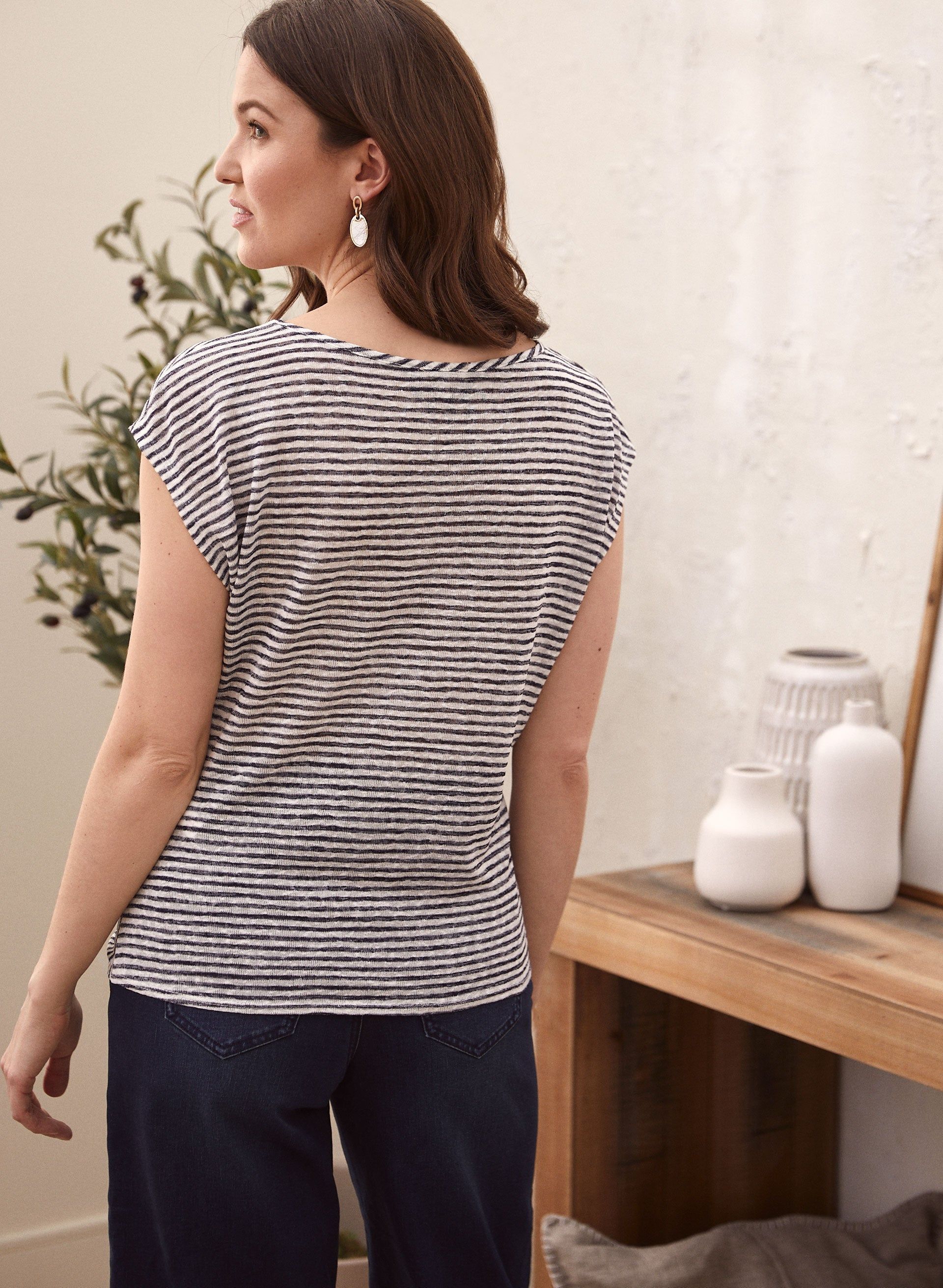 Striped Knot Detail Tee sold by Laura product image thumbnail 4