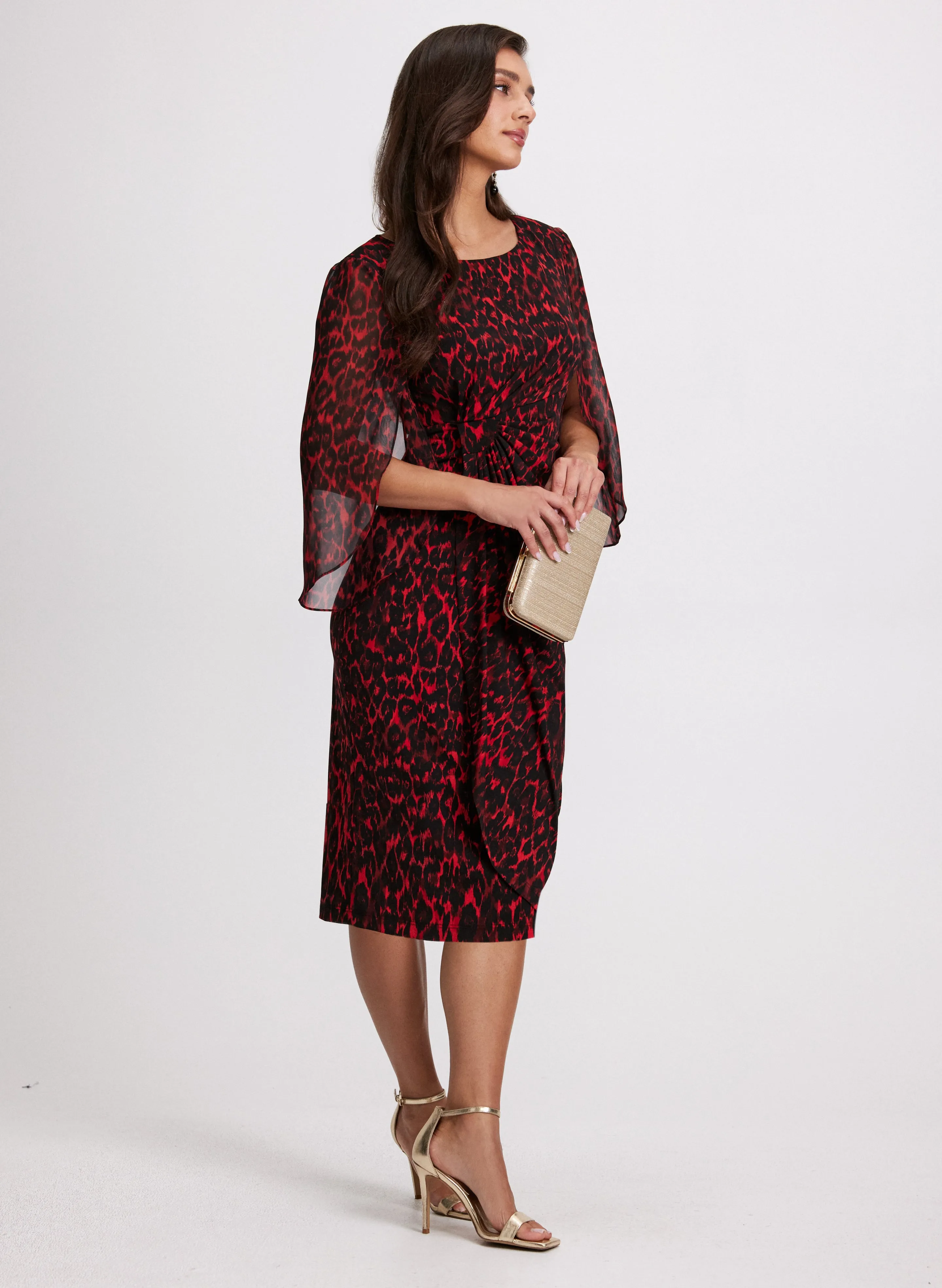 Cheetah Print Chiffon Dress sold by Laura product image thumbnail 3