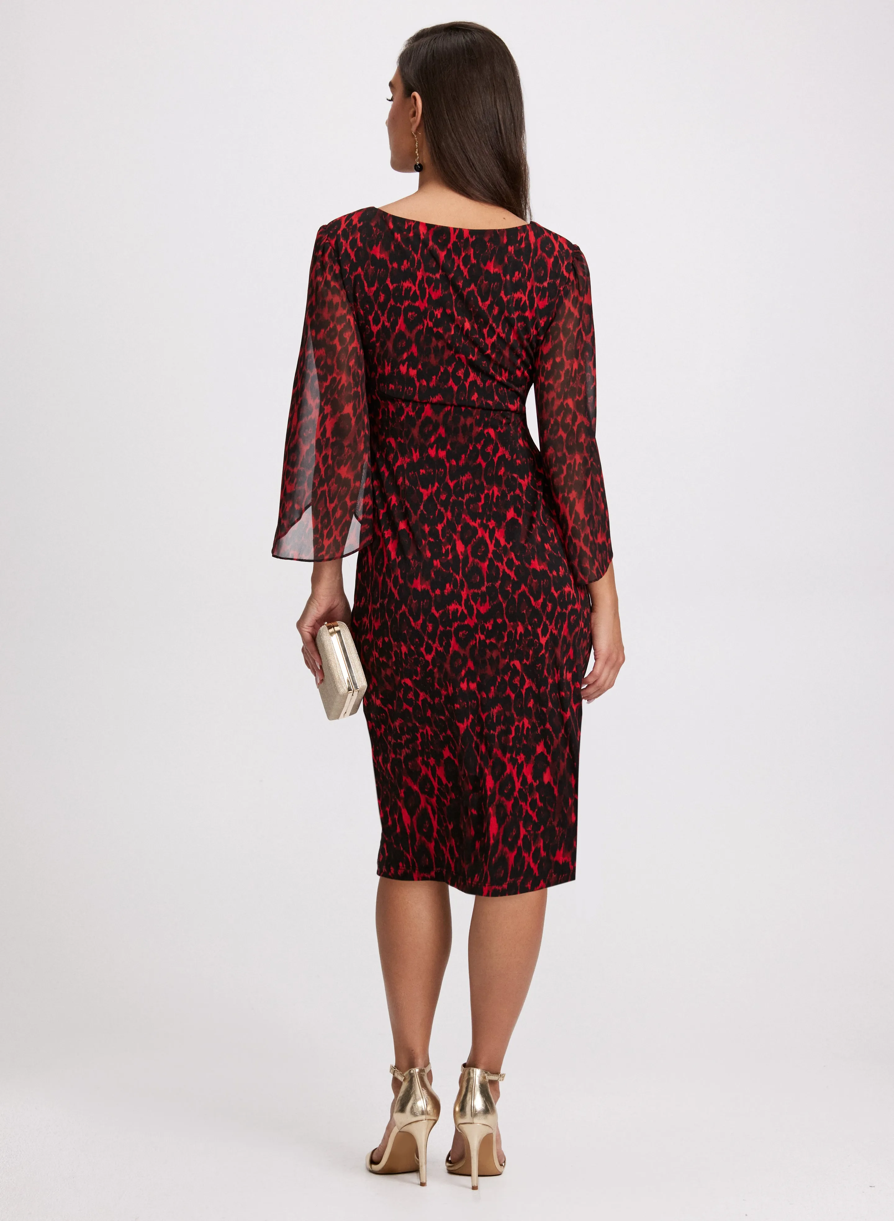 Cheetah Print Chiffon Dress sold by Laura product image thumbnail 2