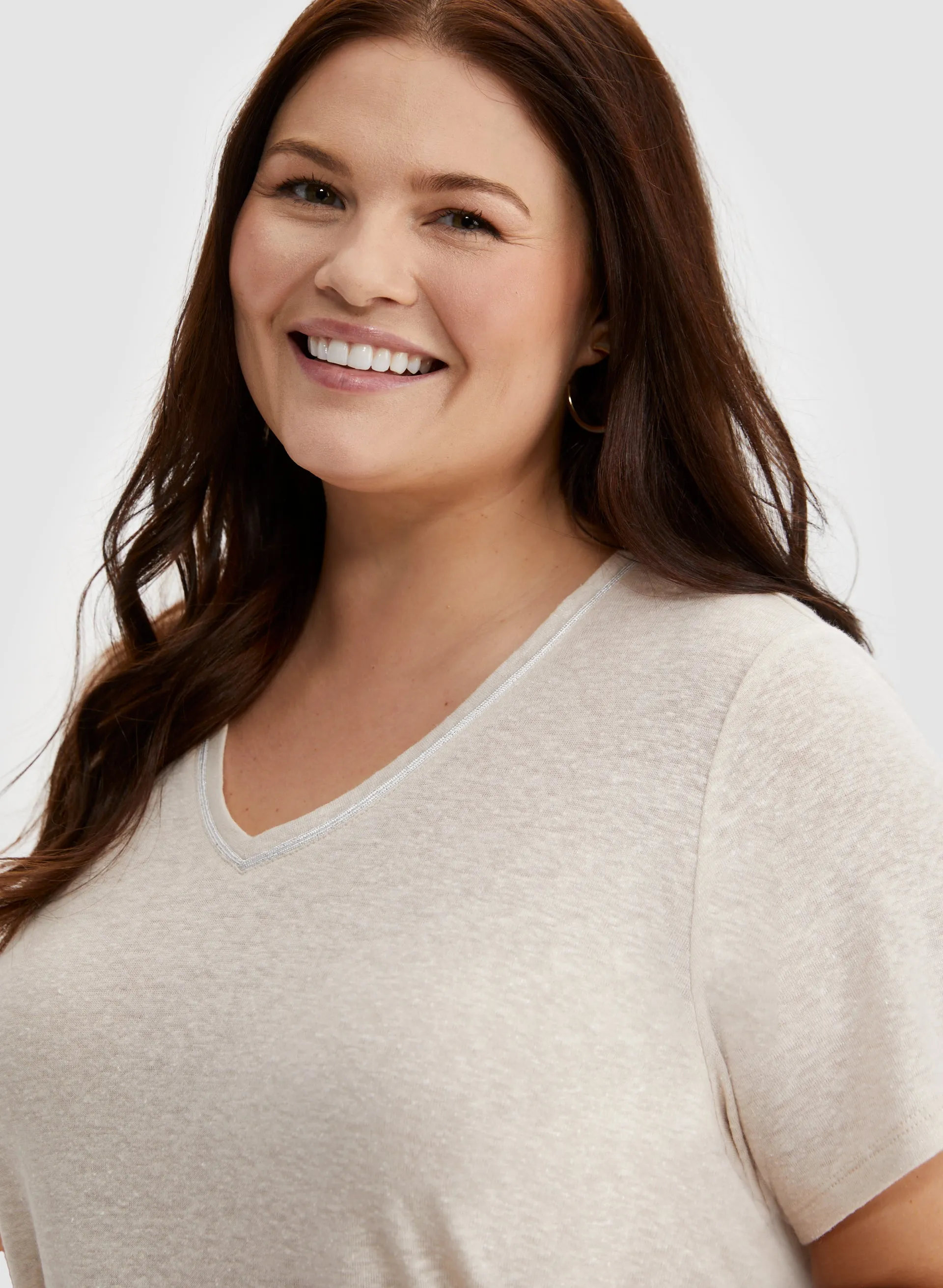 Short Sleeve Foil Detail Top sold by Laura product image thumbnail 2