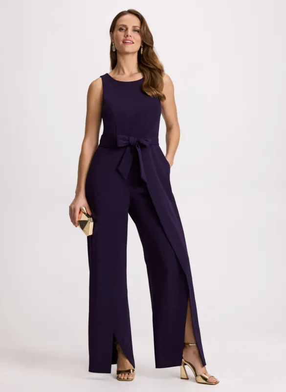 Split-Leg Crepe Jumpsuit sold by Laura