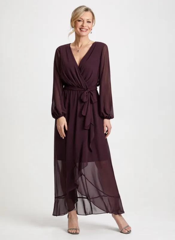 Wrap Style Chiffon Dress sold by Laura